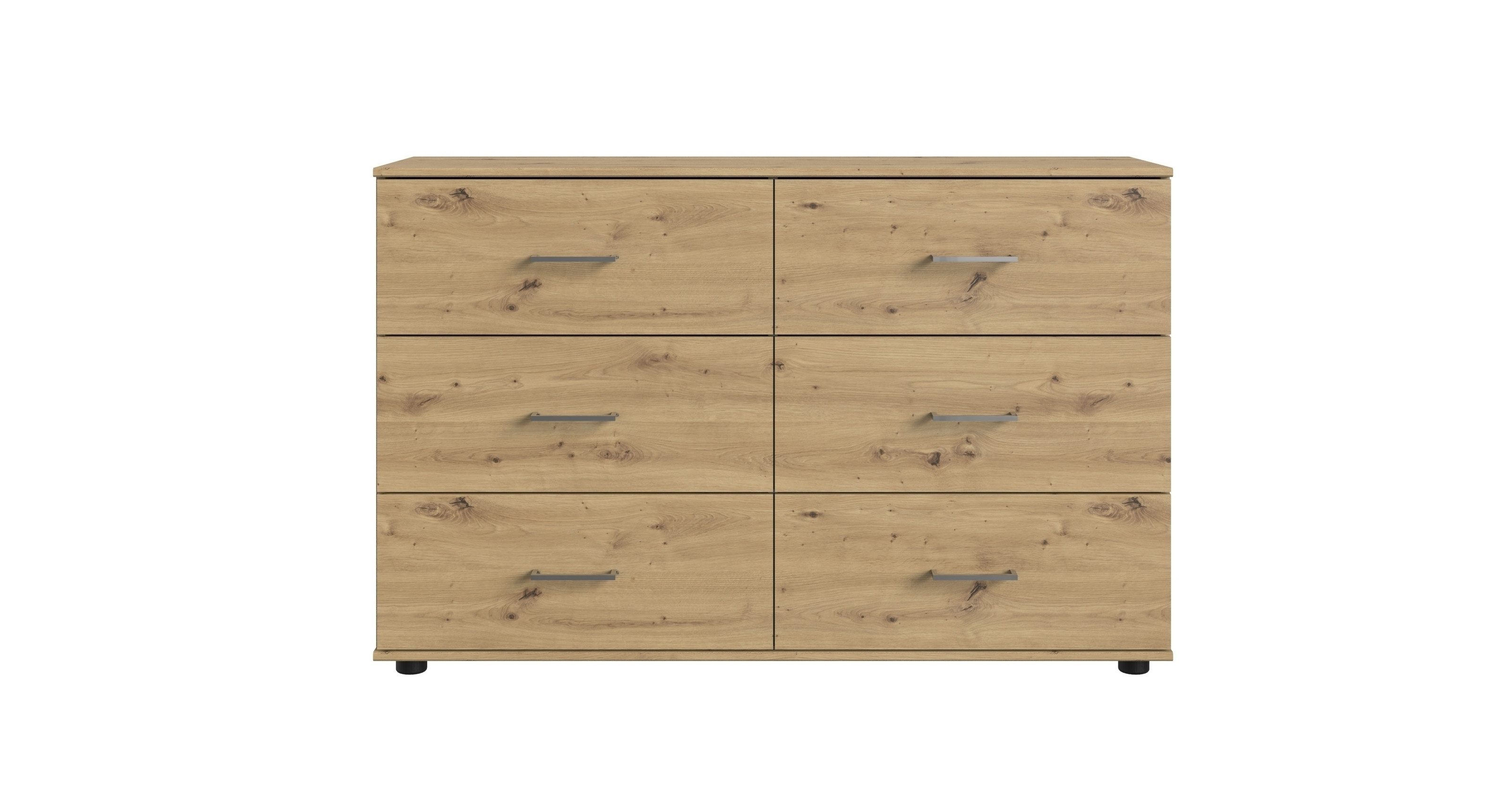 Schubkastenkommode in ARTISAN EICHE NACHBILDUNG - 130x83x41cm (BxHxT)