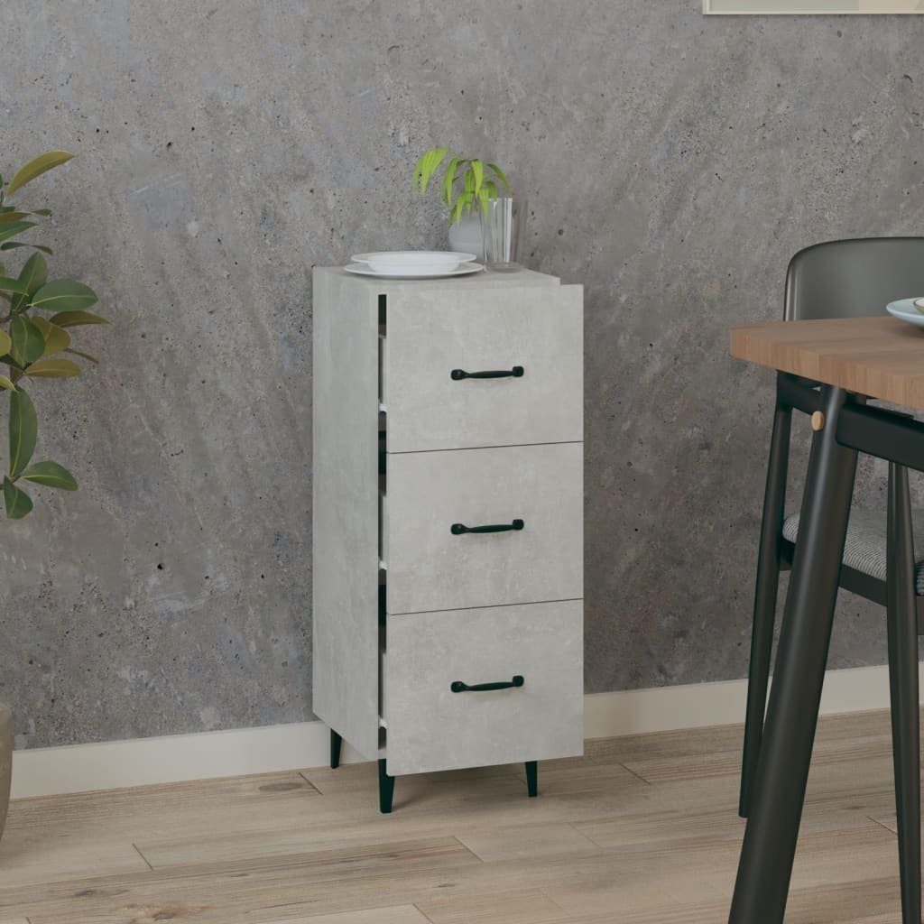 furnicato Sideboard Elegantes Betongrau 34,5 x 34 x 90 cm (1 St)