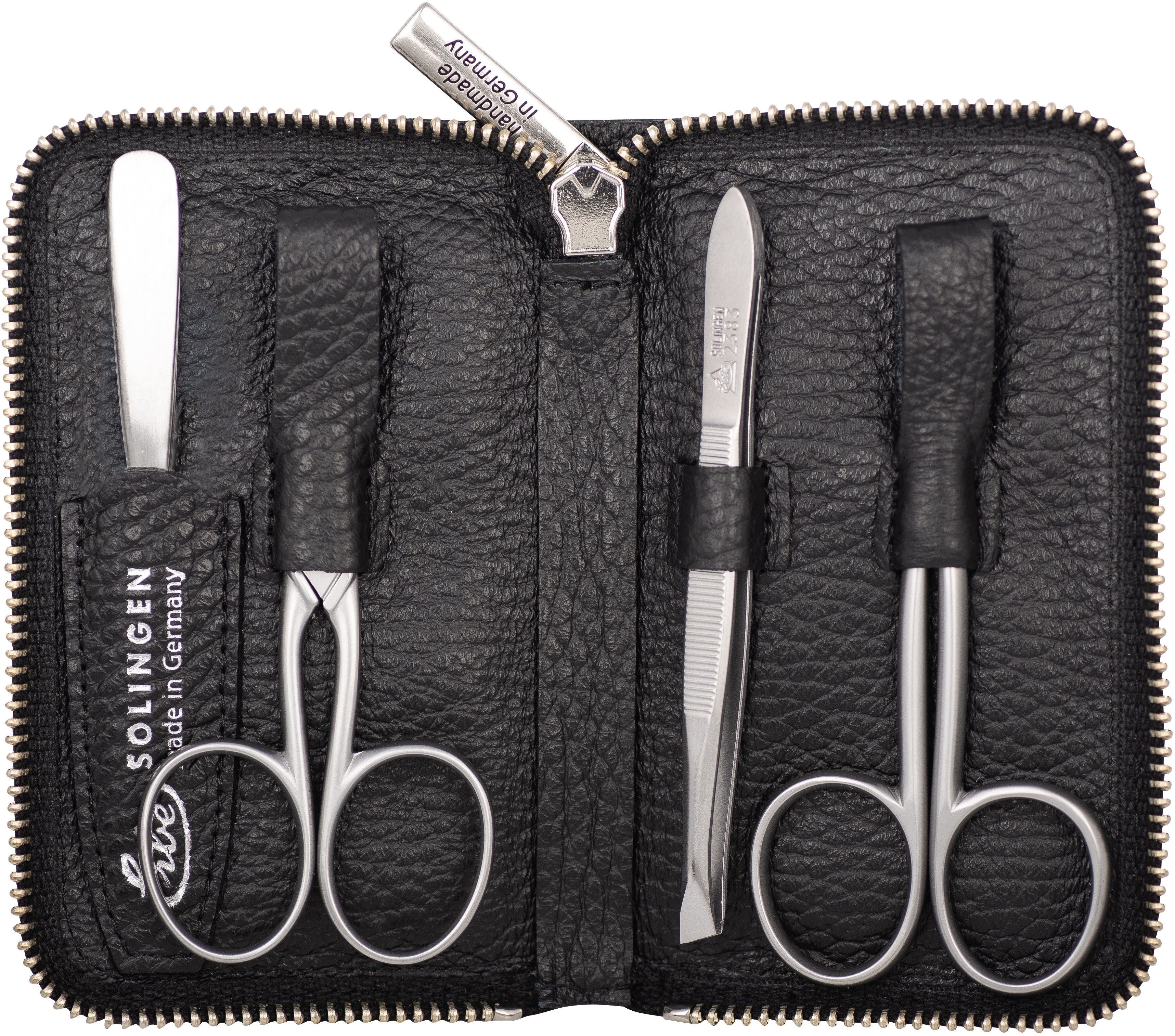 ERBE Maniküre-Etui Maniküre Set Reißverschluss-Etui Serie "Piemont", blau, günstig online kaufen