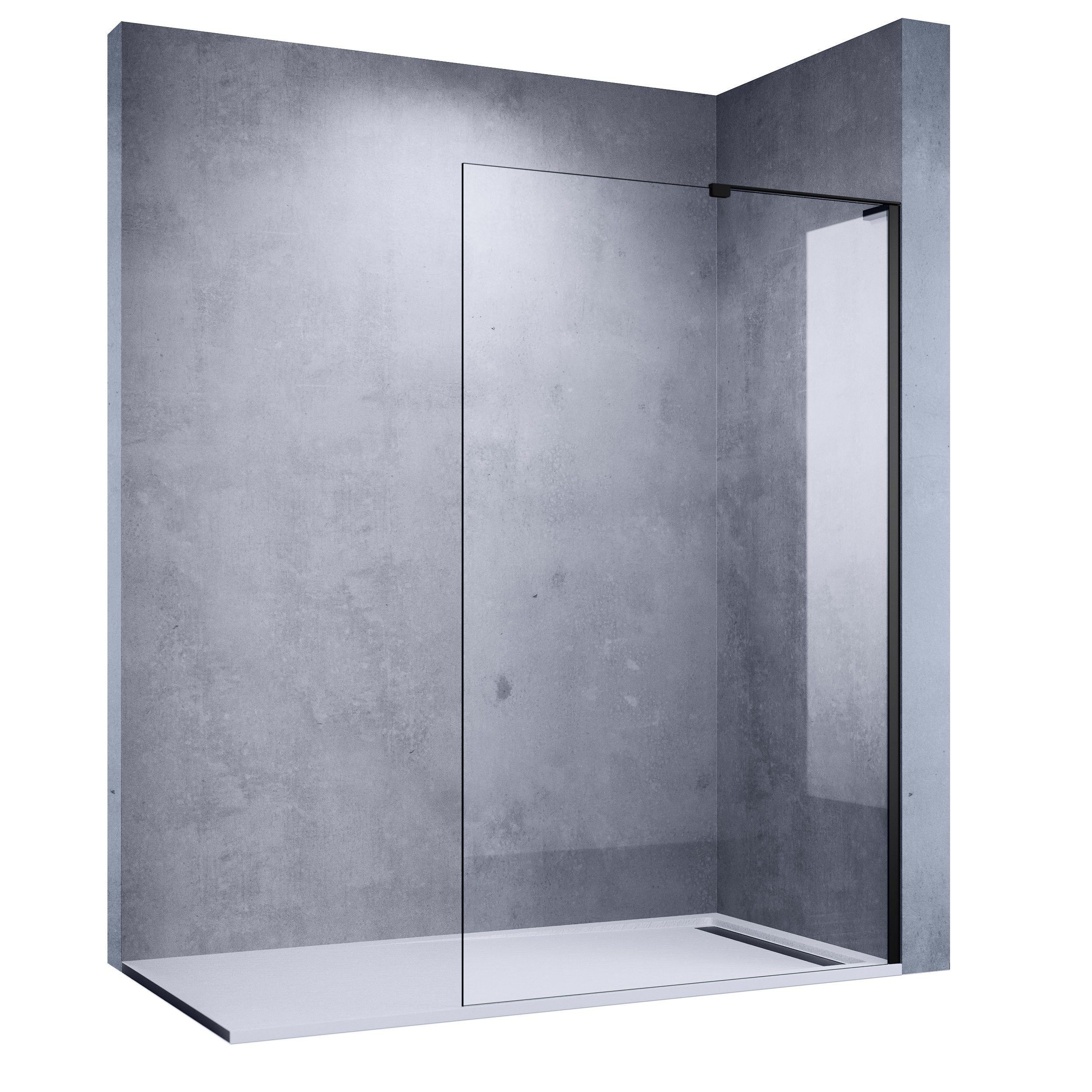 SONNI Duschwand Walk in Dusche, Schwarzen, günstig online kaufen