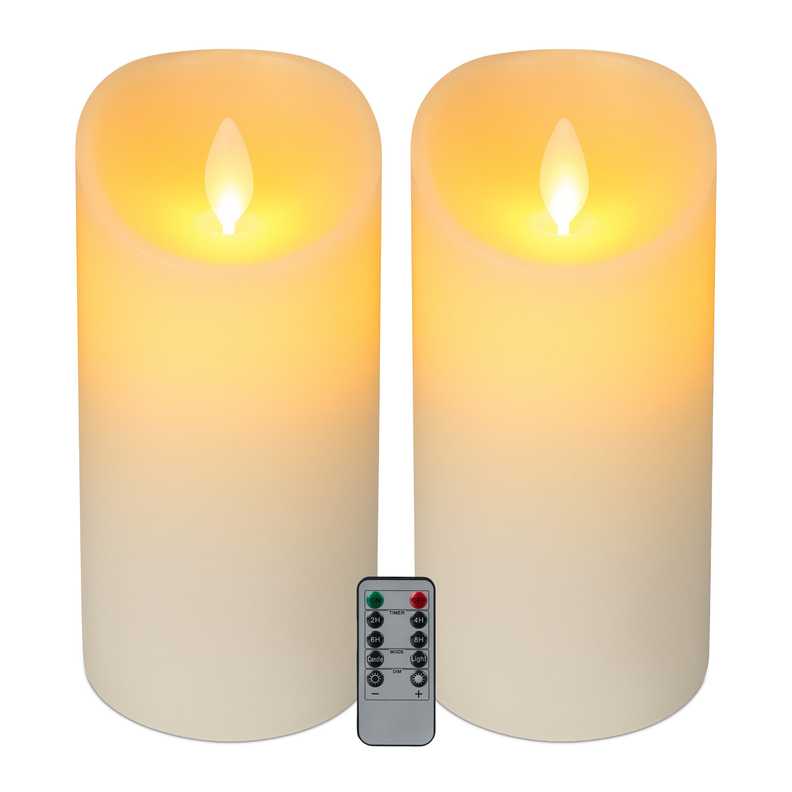 relaxdays LED-Kerze mit Timer 2er Set günstig online kaufen