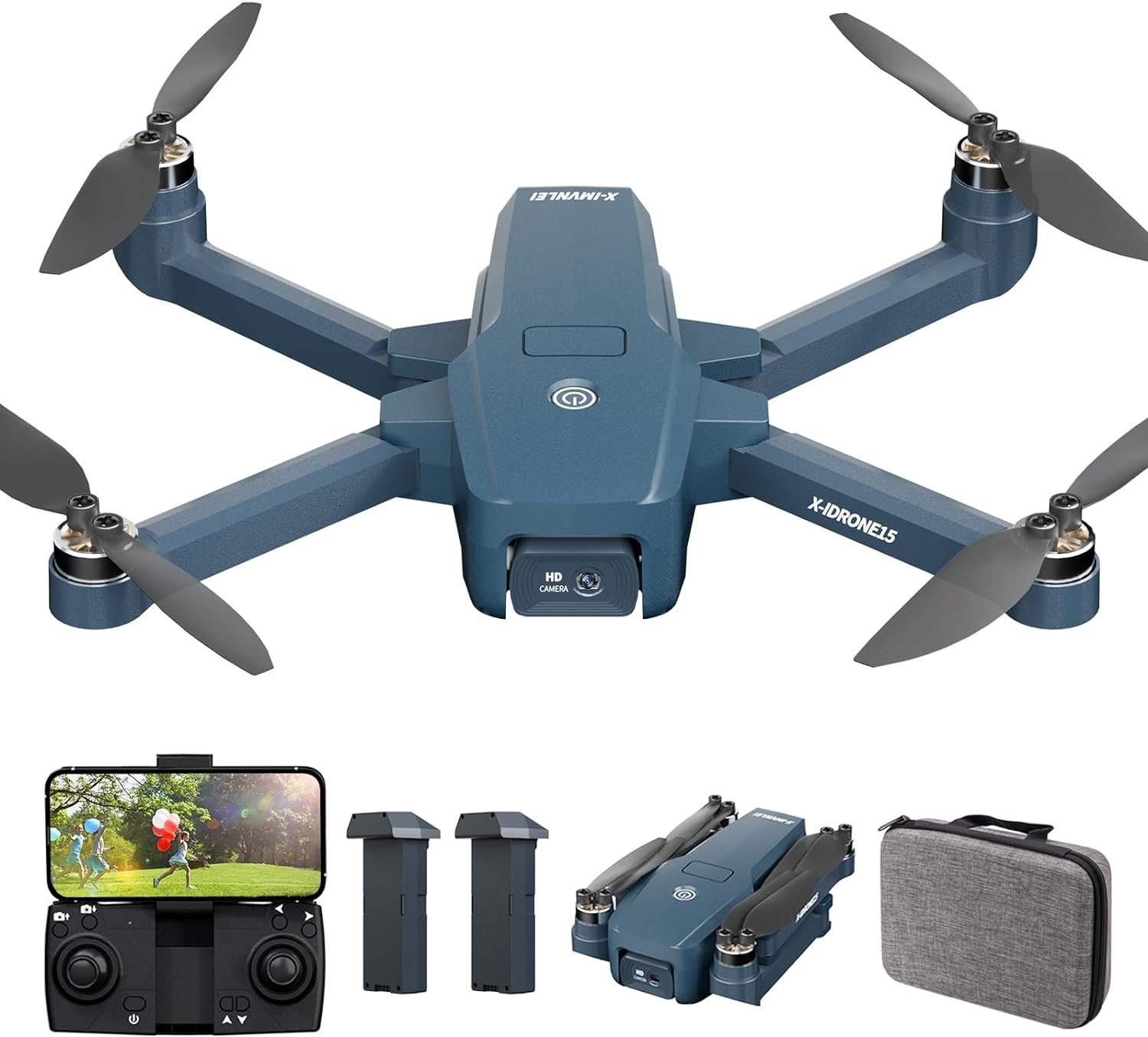 X-IMVNLEI Drohne (1080P, Erwachsene RC-Quadcopter) Professional FPV Fernbedienung WiFi Video 5G