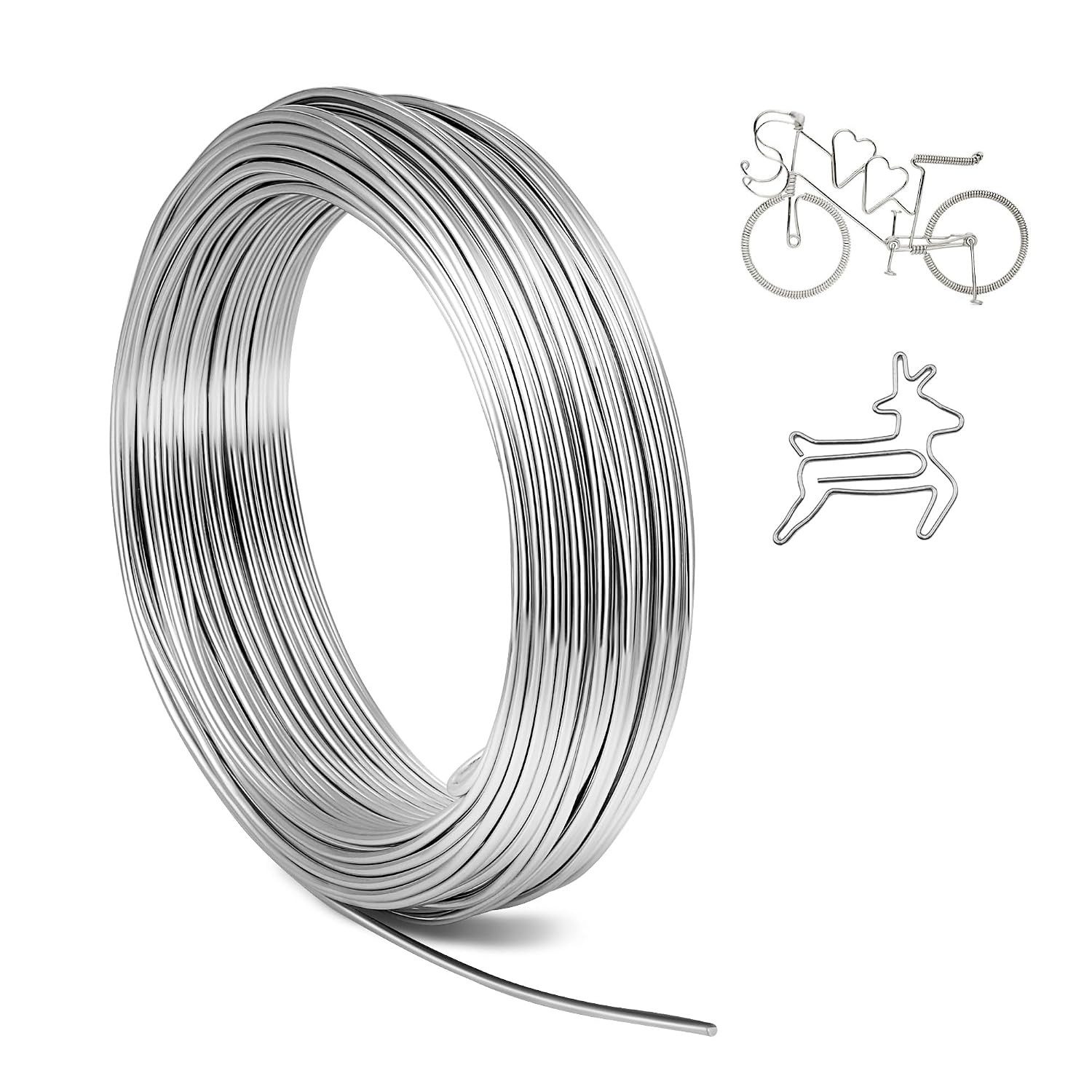 FELIXLEO Bindedraht Basteldraht,Aluminiumdraht 2mm, ø2mmx30 M, (1St)