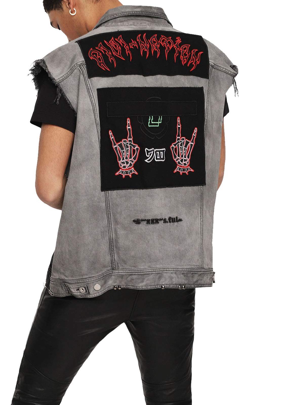 Jeansweste Diesel D-Vinny-B Top Jeansjacke Weste