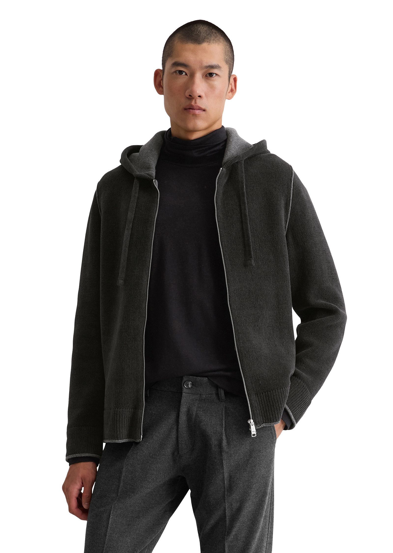 Cardigan aus weichem Bio-Baumwoll-Chenille