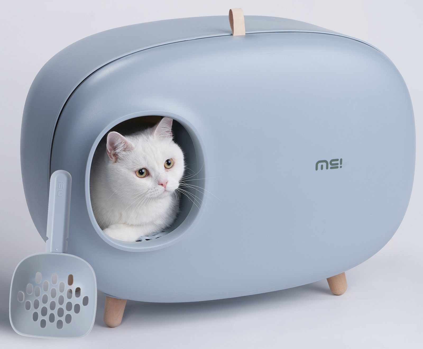 Purpurra Katzentoilette Makesure Katzentoilette geschlossenes Design, mit Katzenstreuschaufel