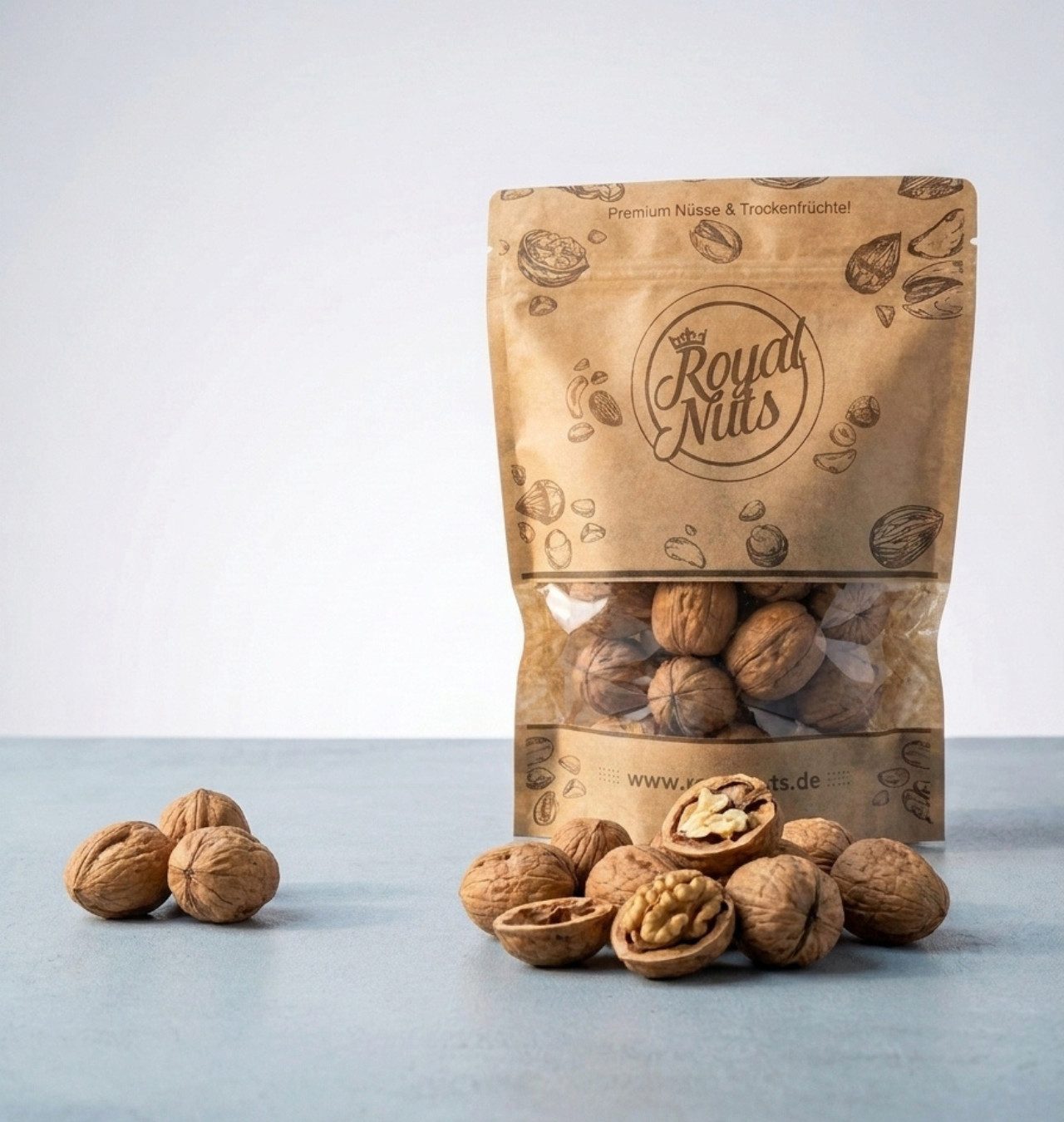 Royalnuts Genuss GmbH Nüsse 1000g Walnüsse mit Schale, Royalnuts