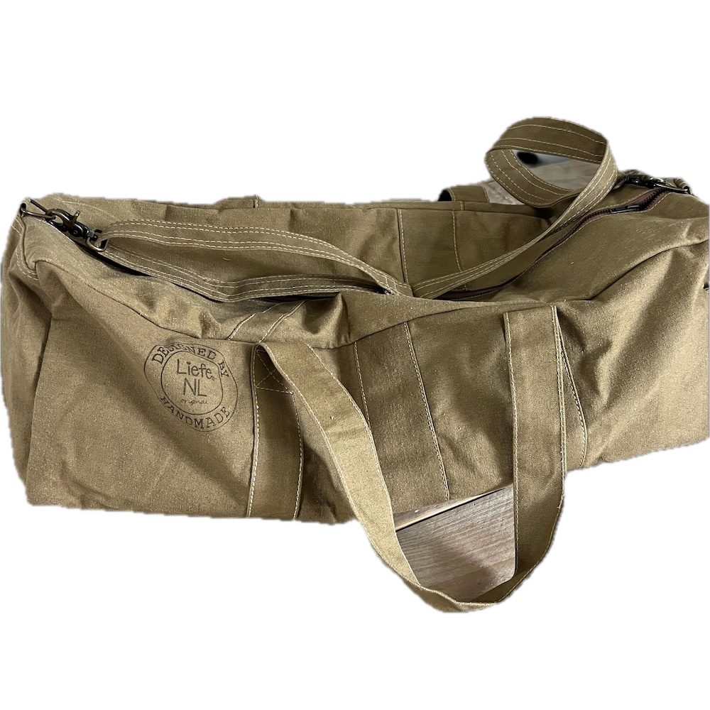 LK Trend & Style Yogatasche oder Weekender Sporttasche Sauna (aus robustem Canvas im Vintage-Stil), recyceltes Segeltuch