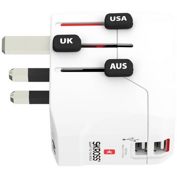 SKROSS Weltreiseadapter World Adapter Pro Light USB Reiseadapter