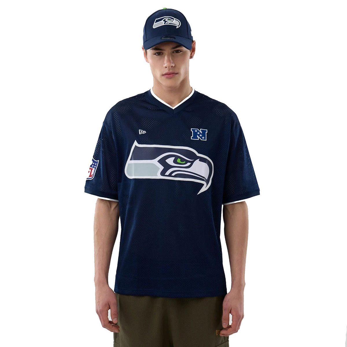 T-Shirt Mesh Oversized NFL Seattle Seahawks Logo