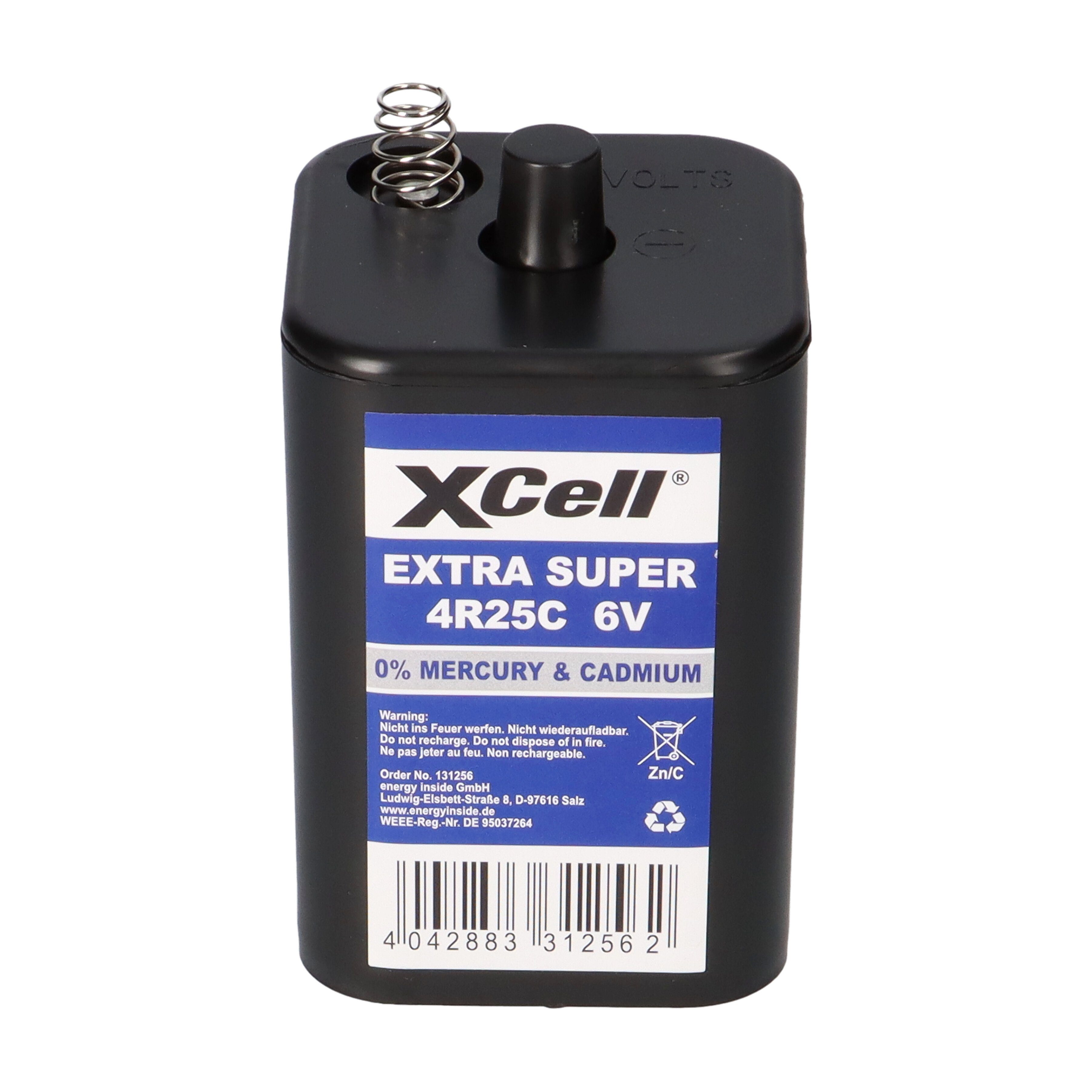 XCell XCELL 6V-Block-Batterie Zink-Kohle, 4R25, 9500 Batterie