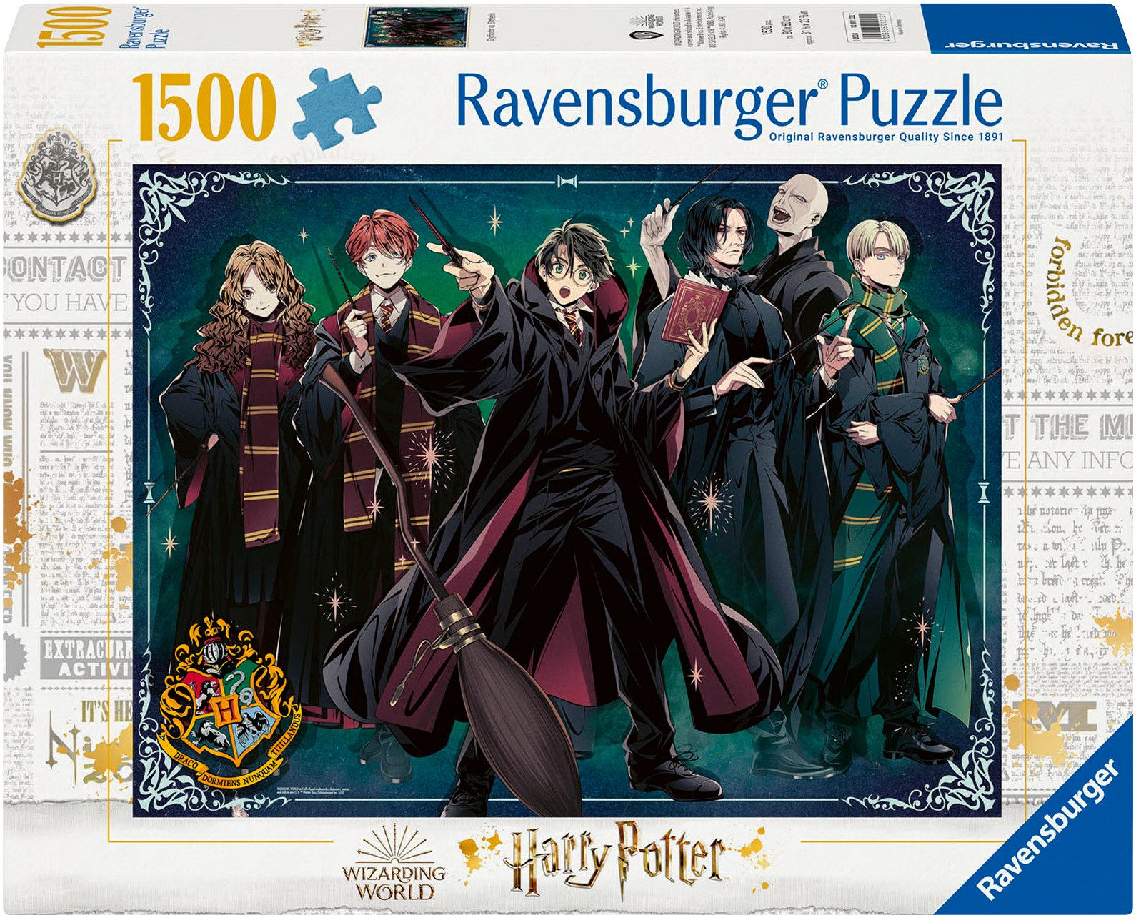 Ravensburger Пазлы Gryffindor vs. Slytherin, 1500 Пазлыteile, Made in Germany