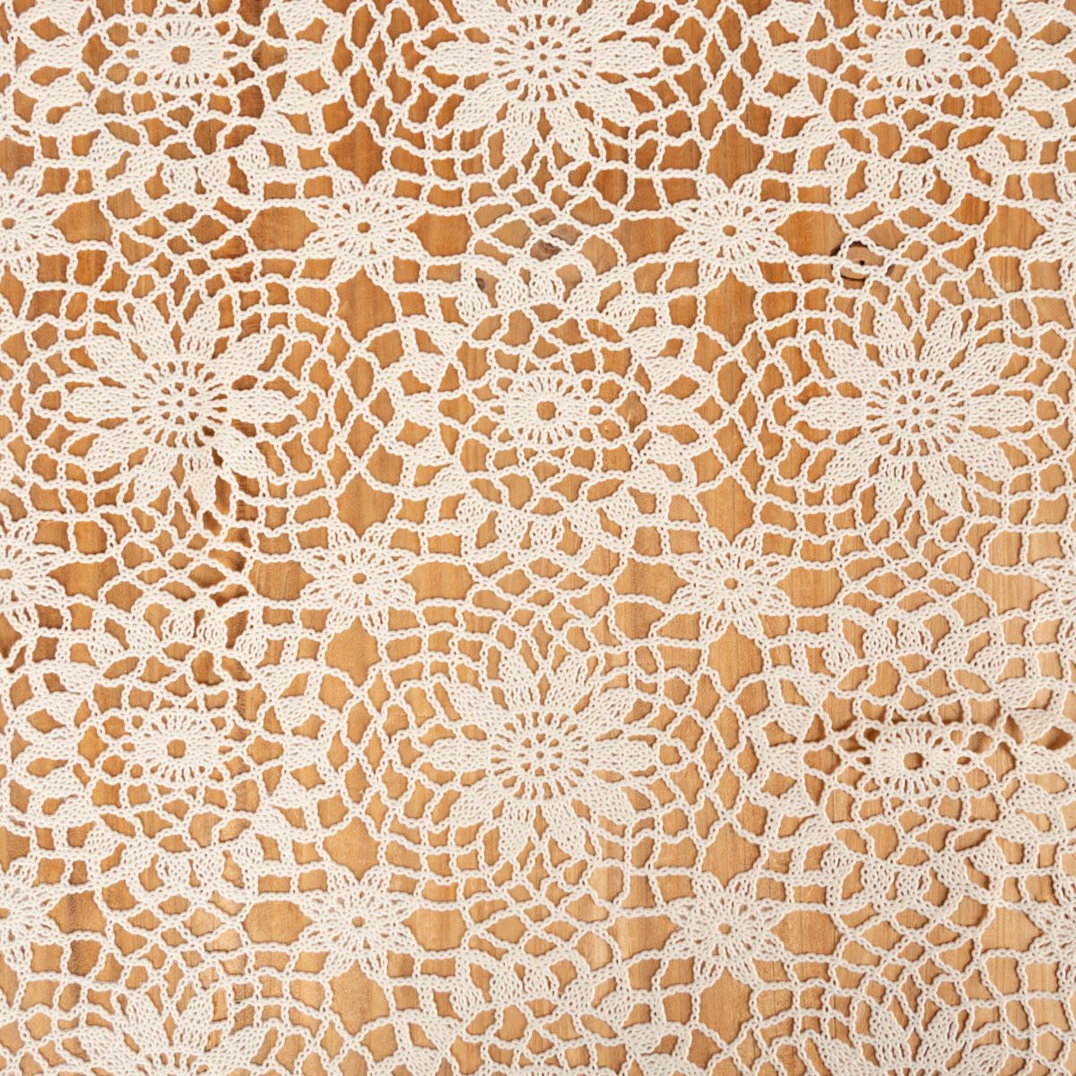 SCHÖNER LEBEN. Tischläufer Häkelspitze Amira ivory 40x150 cm aus wetterfestem Vinyl, wasserabweisend,pflegeleicht – Bild 4 von 5