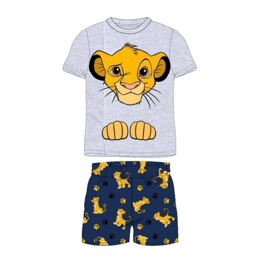 Disney The Lion King Pyjama Kurzer Pyjama für Jungen "Simba-Motiv", König der Löwen, Größen (Set, 2 tlg., Set bestehend aus Oberteil und Hose)