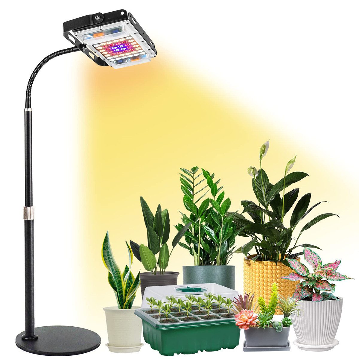 DOPWii Pflanzenlampe Vollspektrum-Pflanzenlicht,LED-Innenlicht,12 V,einfach zu installieren