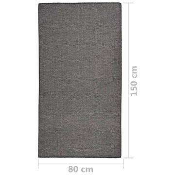 Teppich Outdoor-Flachgewebe 80x150 cm Grau, furnicato, Rechteckig
