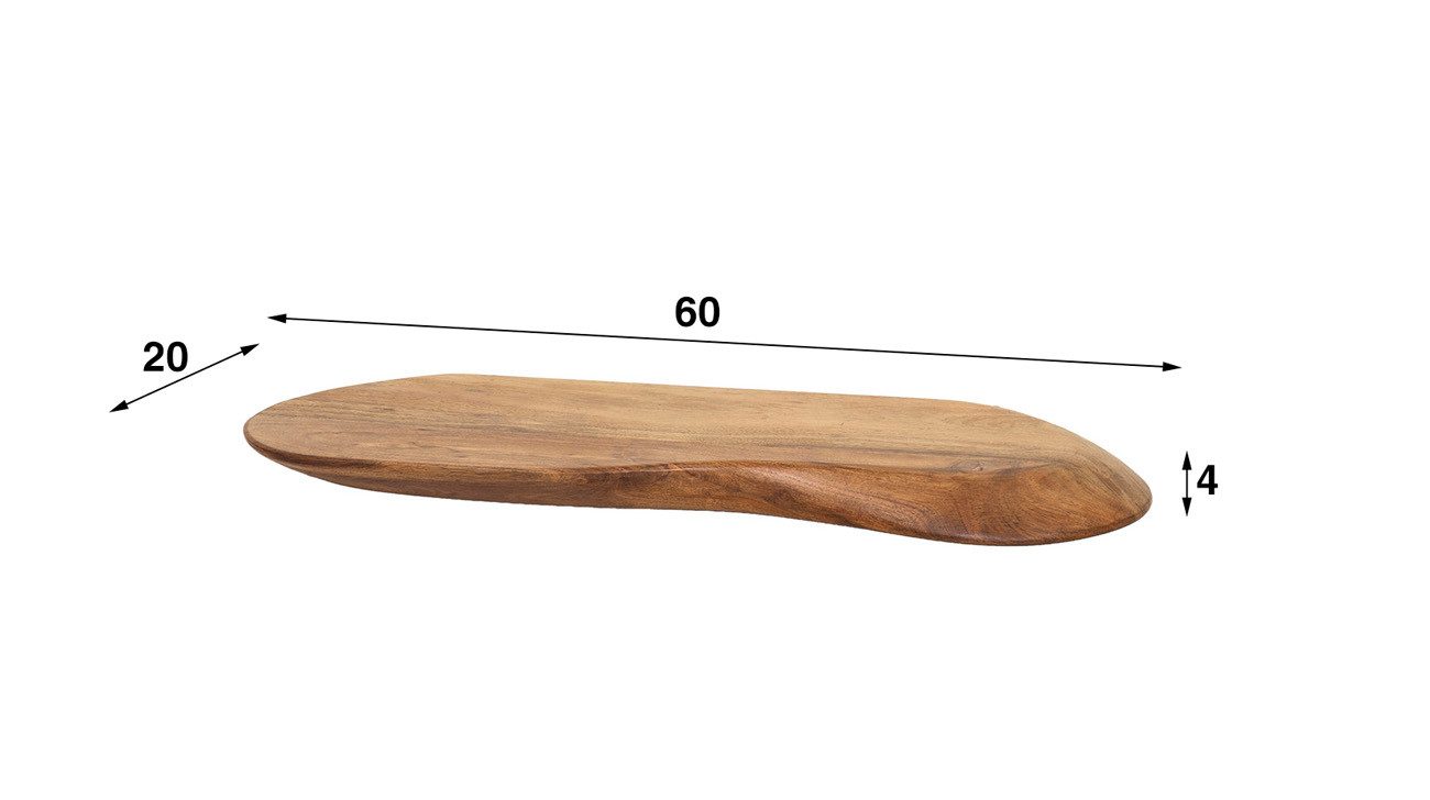 Maison ESTO Wandregal Regale NATUR aus Akazienholz massiv organische Form günstig online kaufen