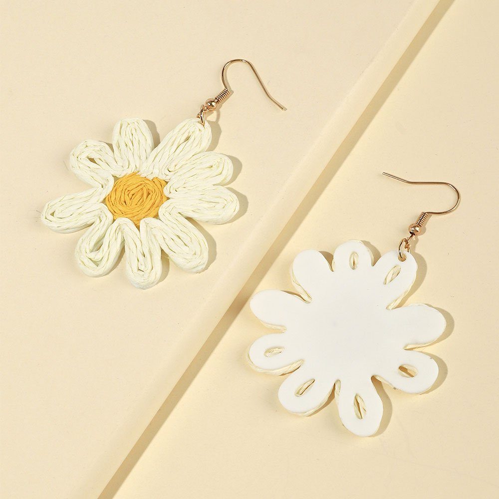 Flower Holiday Damenschmuck Paar Earrings Weiß Bohemian LAKKEC Ohrhänger Ohrringe baumeln