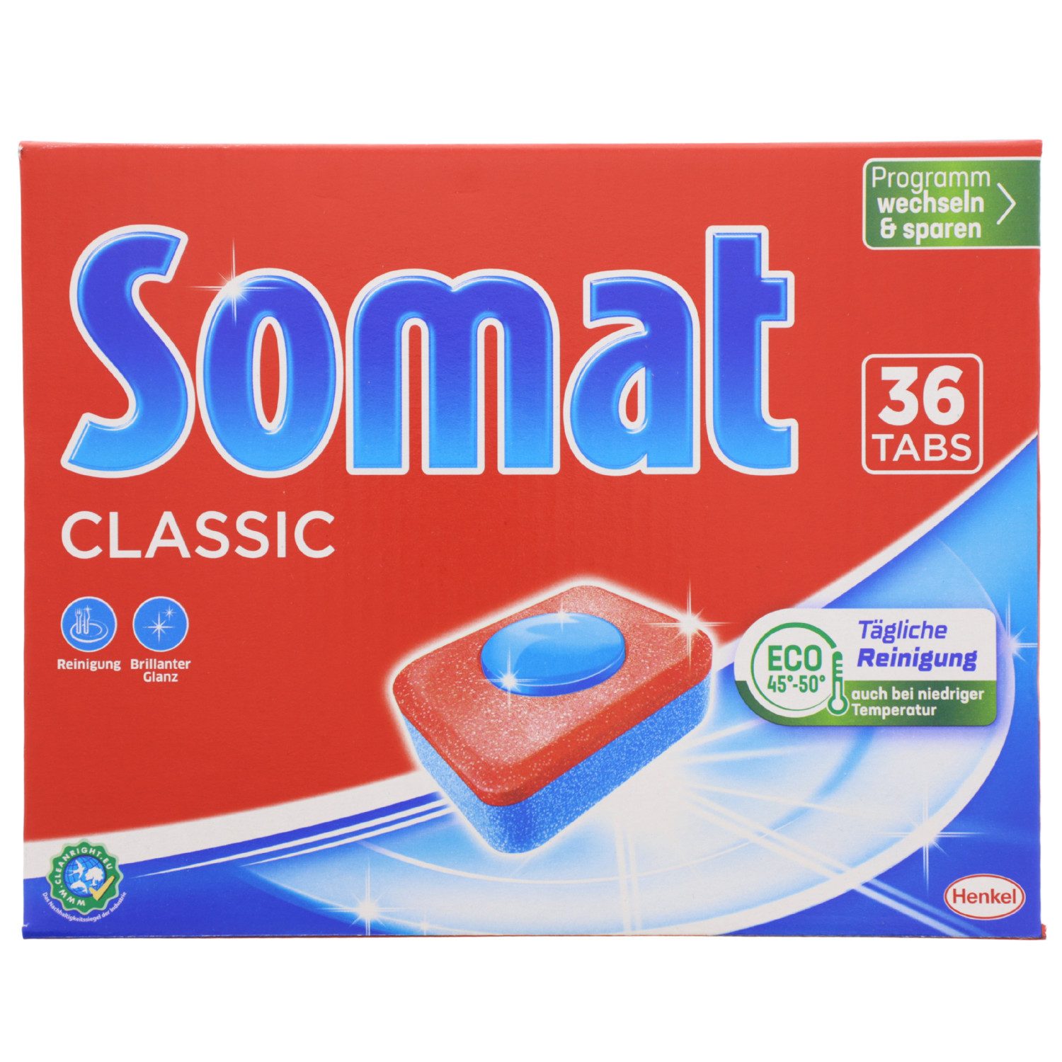 Somat Somat Classic Spülmaschinen Tabs 36 Stück für eine kraftvolle Reinigun Spülmaschinentabs