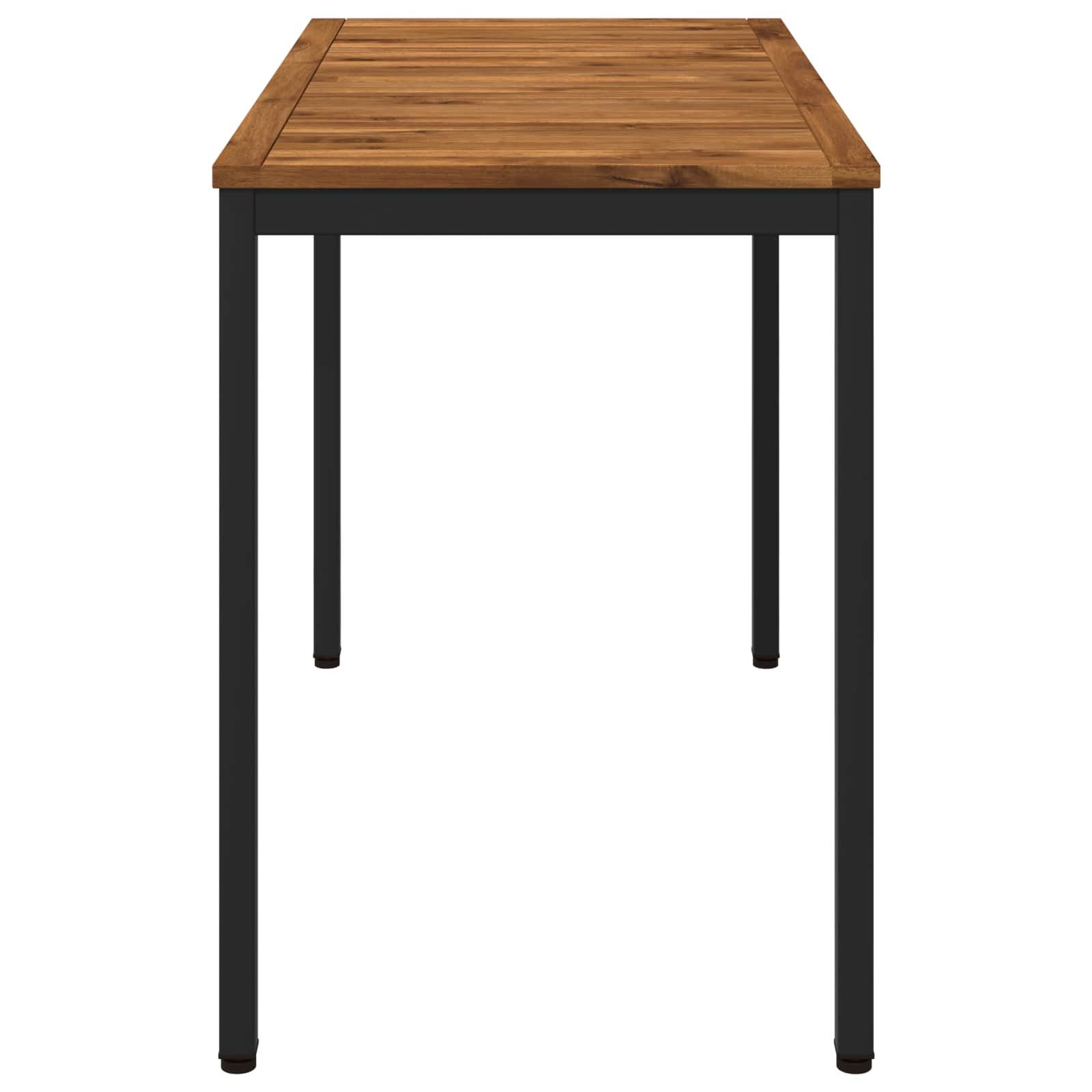 vidaXL Gartentisch Gartentisch Natürlich und Schwarz 108,5 x 55 x 75 cm (1-St) – Bild 4 von 5