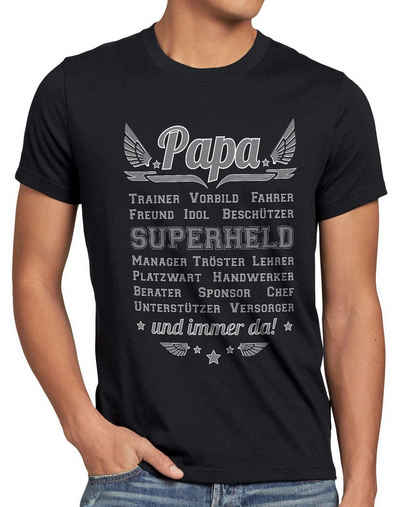 style3 Print-Shirt Herren T-Shirt Papa Vorbild Superheld und immer da! Vater Vatertag Spruch Fun