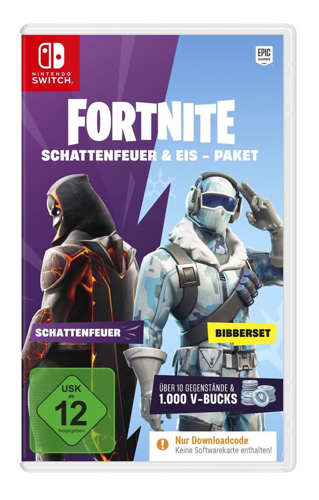 追加特典未使用　Nintendo Switch Fortnite Fortnite Schattenfeuer & Eis Paket (Code in a Box), Nintendo Switch