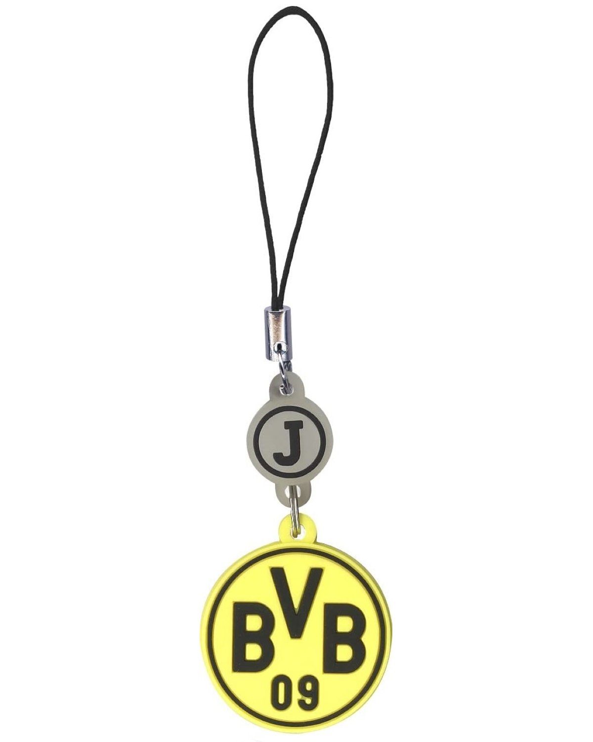 j-straps Handyhülle Taschen-Anhänger BVB Logo Borussia Dortmund,  Handy-Schmuck Strap Ring für Smartphone Handy MP4 MP3-Player Digital-Kamera  Tasche etc.