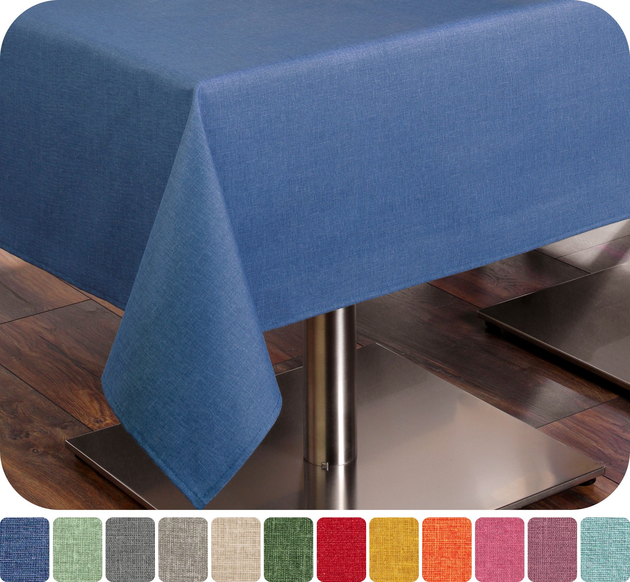 Beautex Tischdecke Leinenoptik wasserabweisend, fleckabweisend und pflegeleicht (1-tlg), Hochwertiger Saum, waschbar bis 40°C, 70% Baumwolle, 30% Polyester
