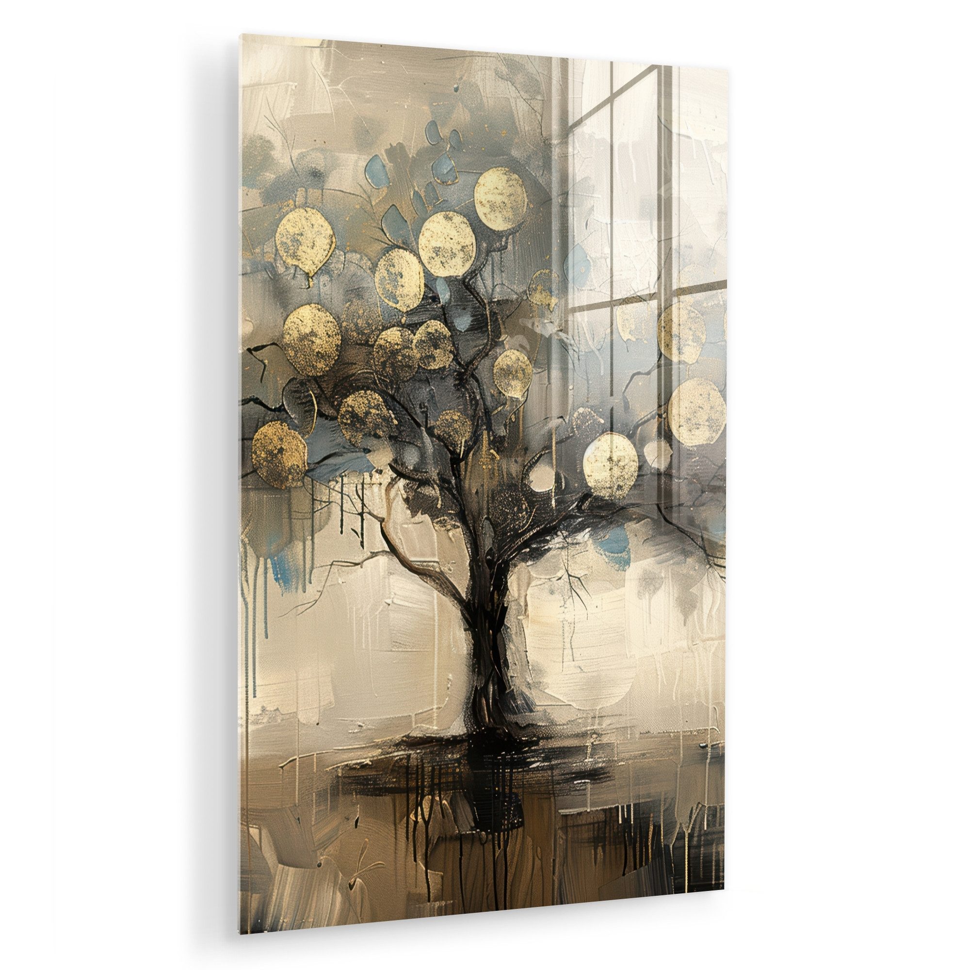 MuchoWow Acrylglasbild Beige - Abstrakt - günstig online kaufen