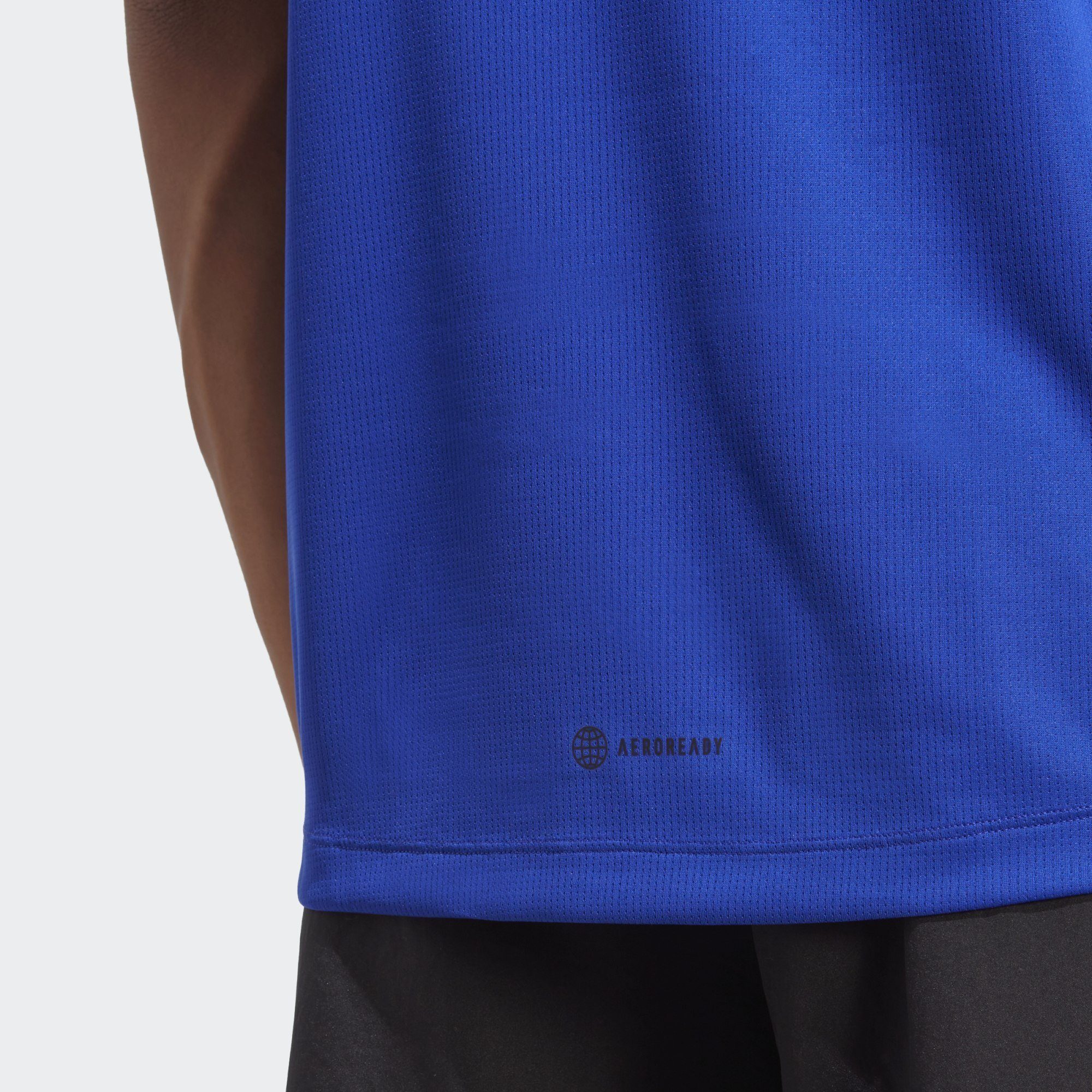 Lucid Performance Funktionsshirt ICONS T-SHIRT Blue 3-STREIFEN TRAIN adidas TRAINING