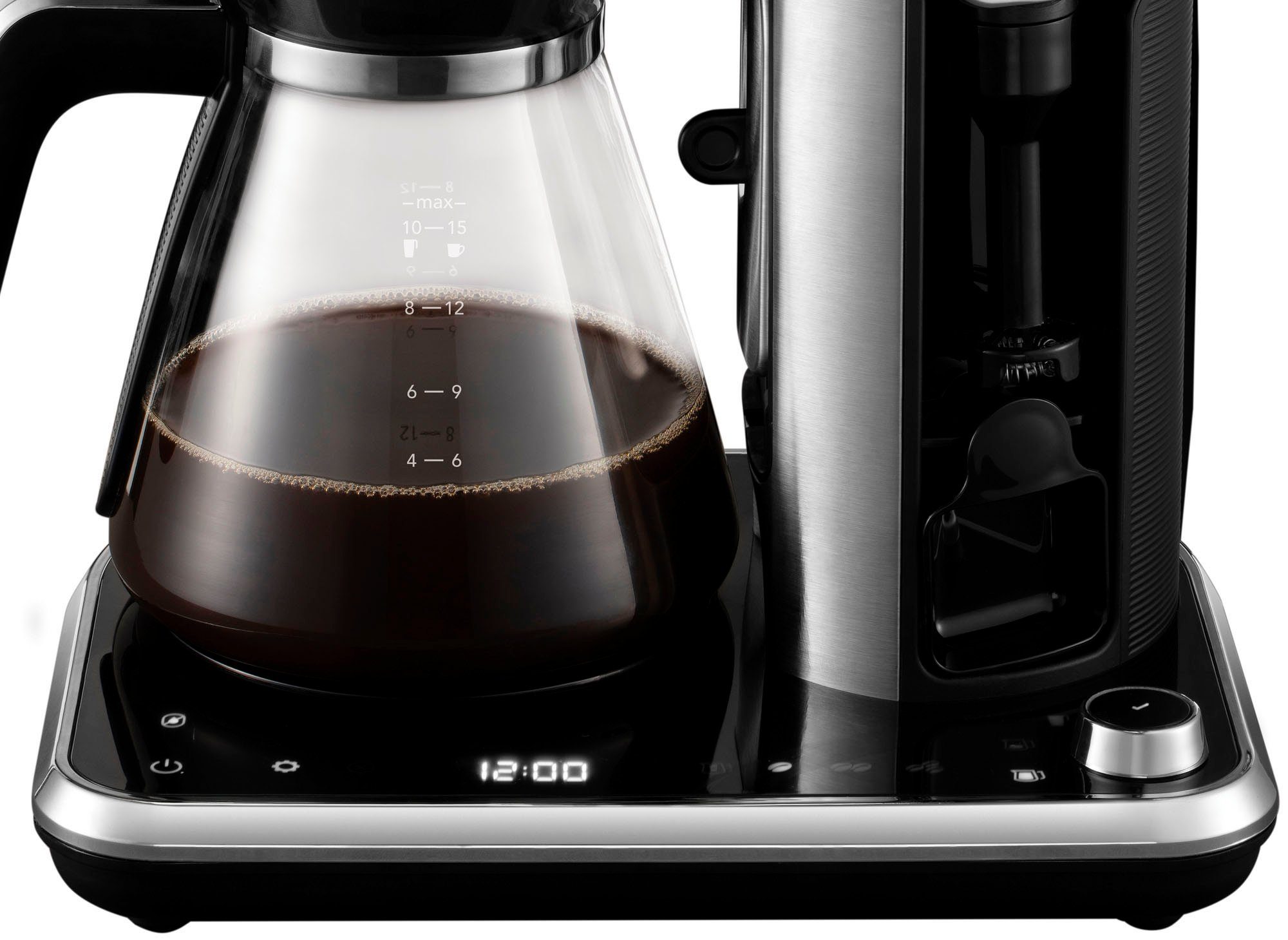 RUSSELL HOBBS Filterkaffeemaschine Attentiv Kaffeekanne, 1,25l Coffee Papierfilter 26230-56 Bar, 1x4
