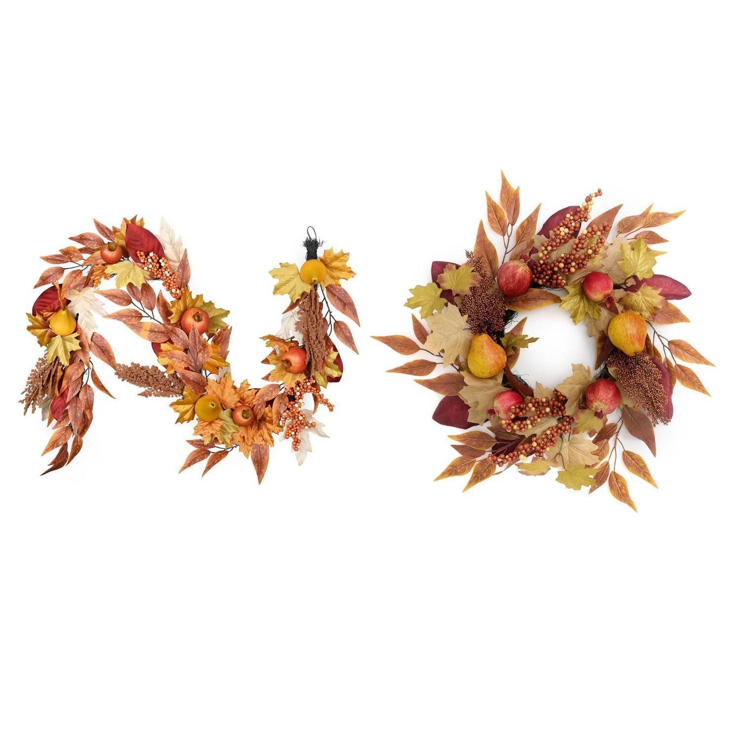 LuxusKollektion Girlande Herbstgirlande künstlich mit Früchten 152cm