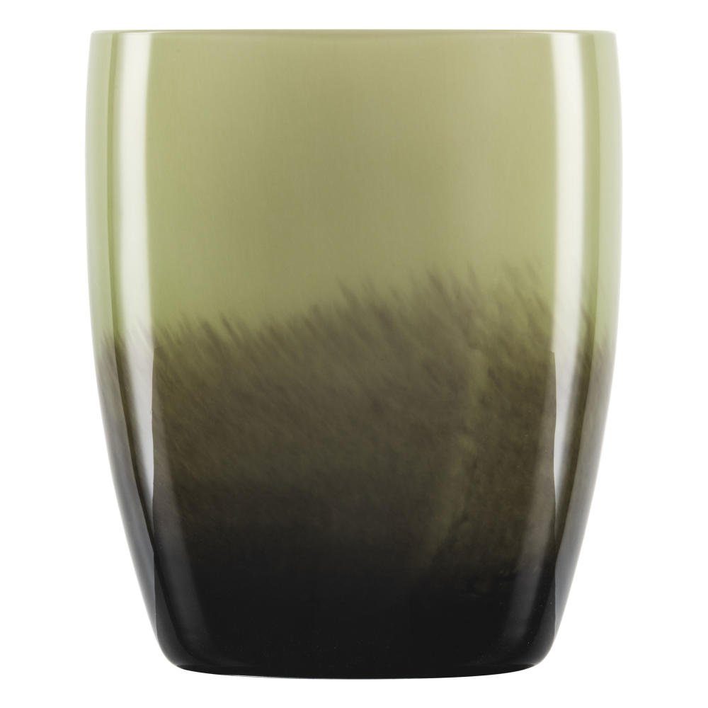 Glas Shadow Zwiesel Dekovase S, handgefertigt Olive