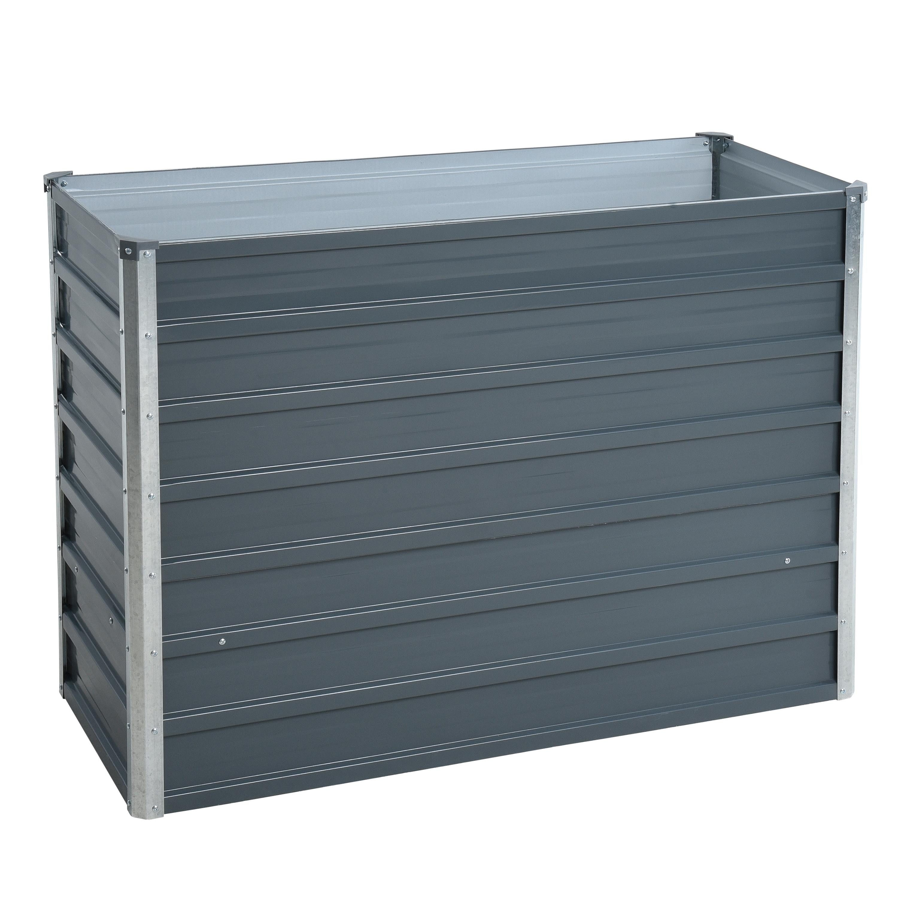 ESTEXO Hochbeet Metall Blumenbeet 100x40x77 cm Grau Pflanzbeet Gemüsebeet Pflanzkast