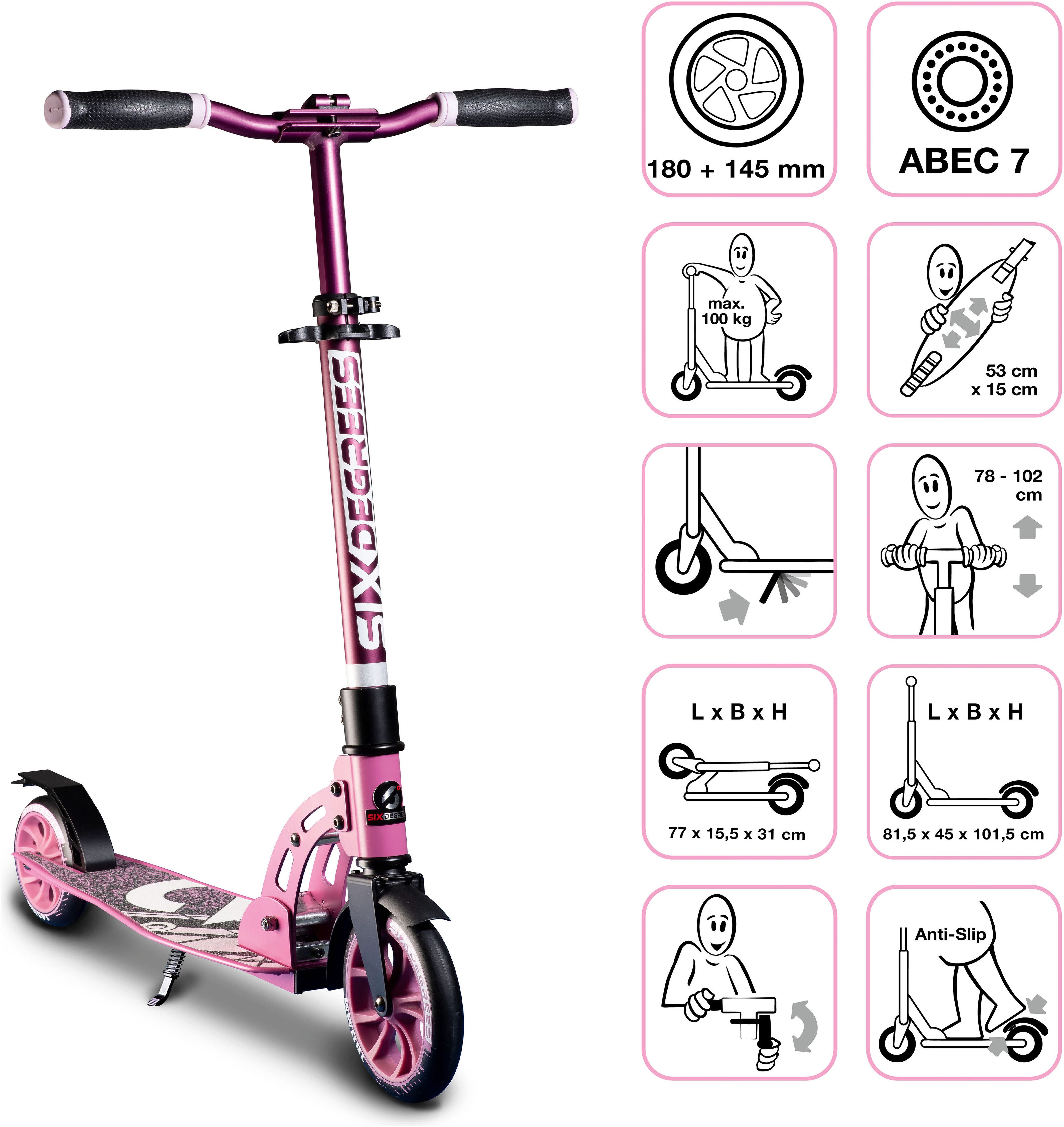 SIX DEGREES Scooter Aluminium Scooter Junior 180/145 mm