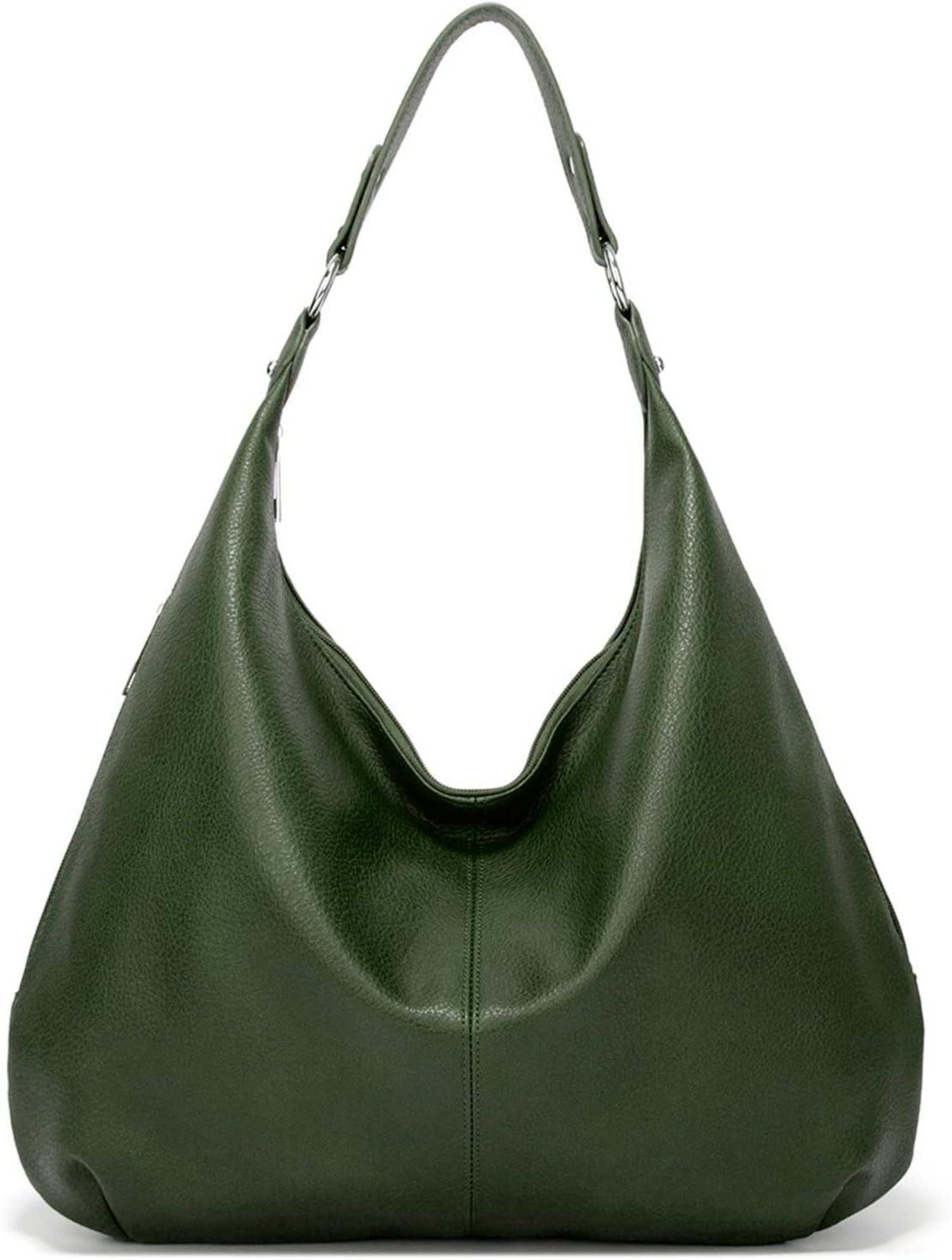 Handtasche Ashioup Vintage PU Leather Women's Tote Shoulder Bag Zipper Hobo