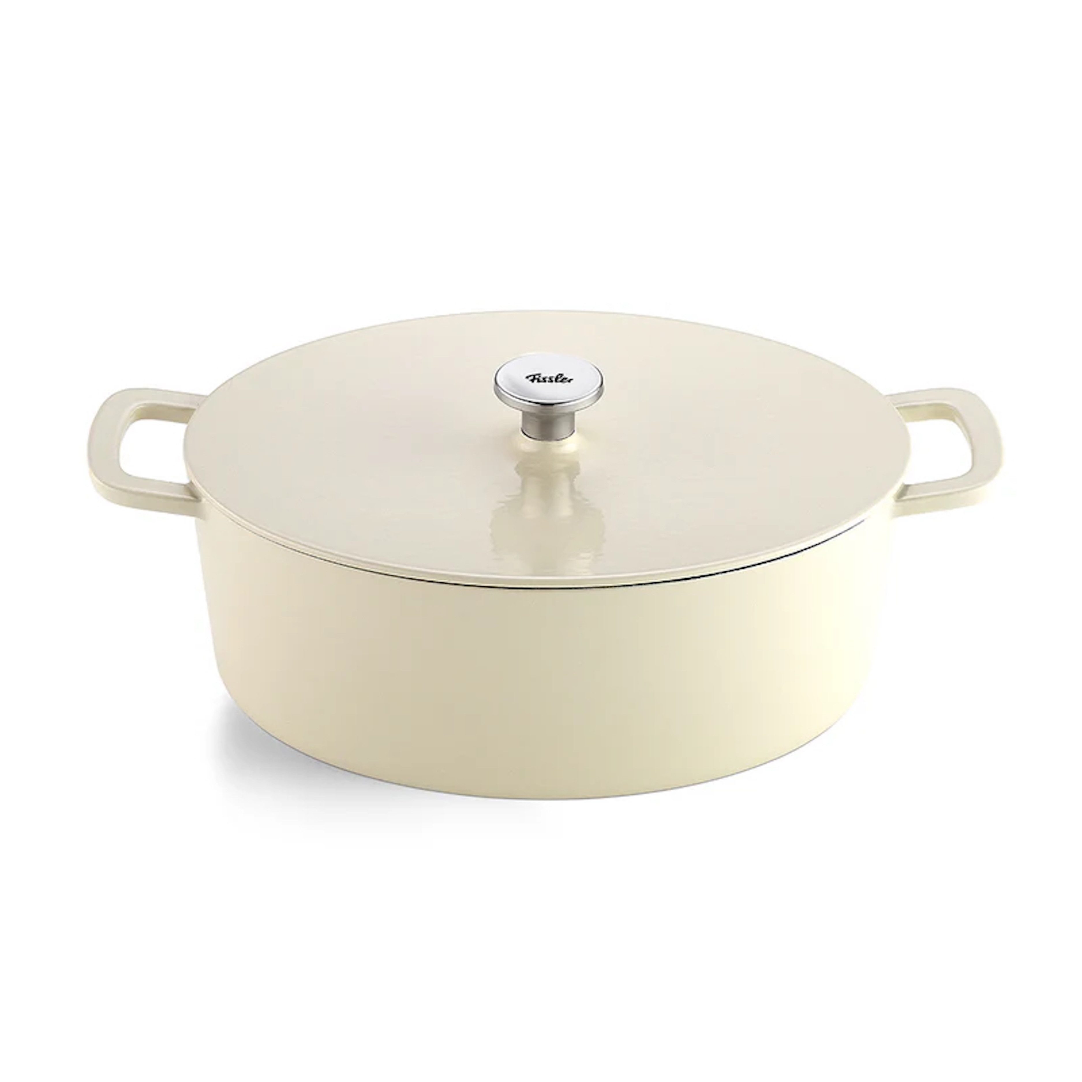 Fissler Bräter Fissler Moments Collection Gusseisen Bräter 33cm Elfenbeinweiß, Gusseisen