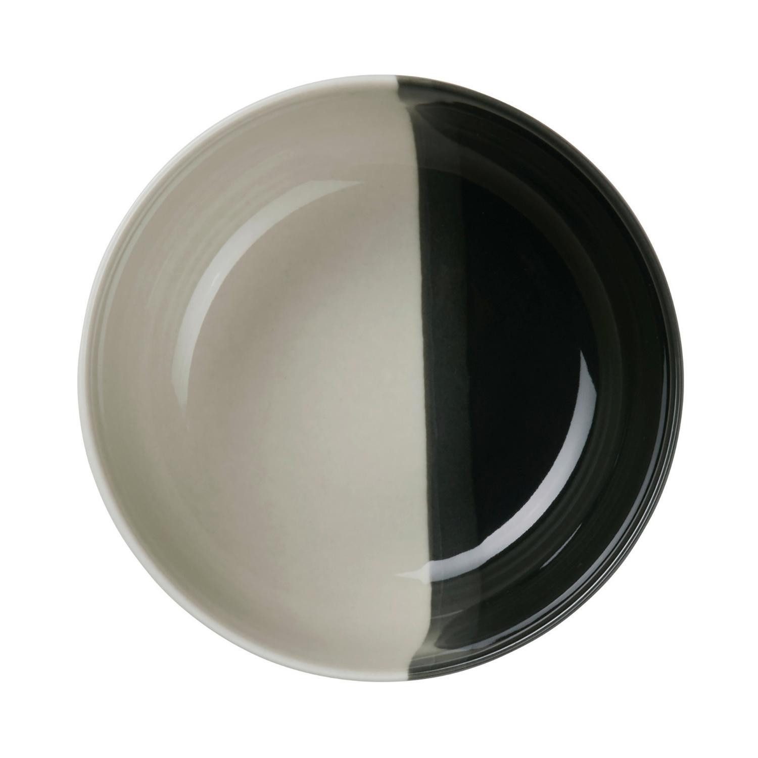 ASA SELECTION Müslischale Schale JOY, Ø 11 cm, Grau, Schwarz, Porzellan, (1-tlg), spülmaschinengeeignet