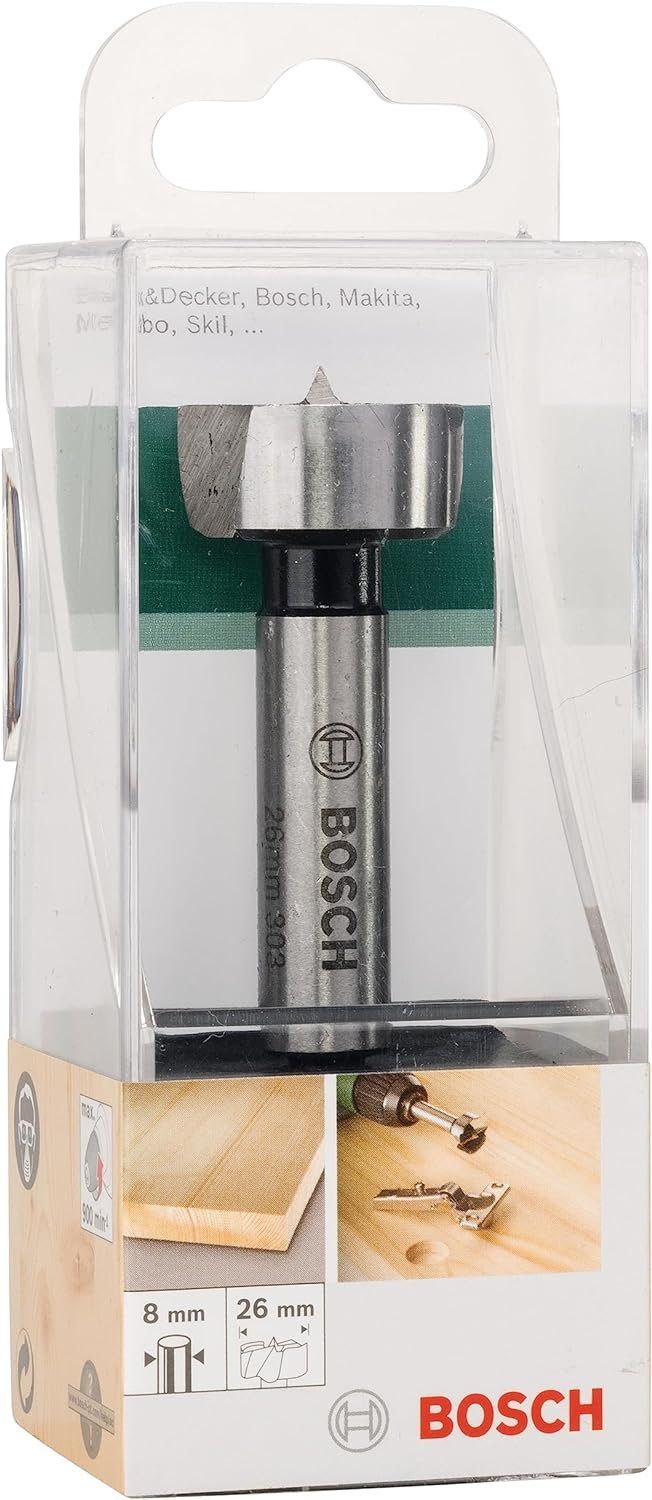 BOSCH Bohrer- und Bitset Bosch Forstnerbohrer 26 mm Holzbohrer Astlochbohrer Scharnierbohrer
