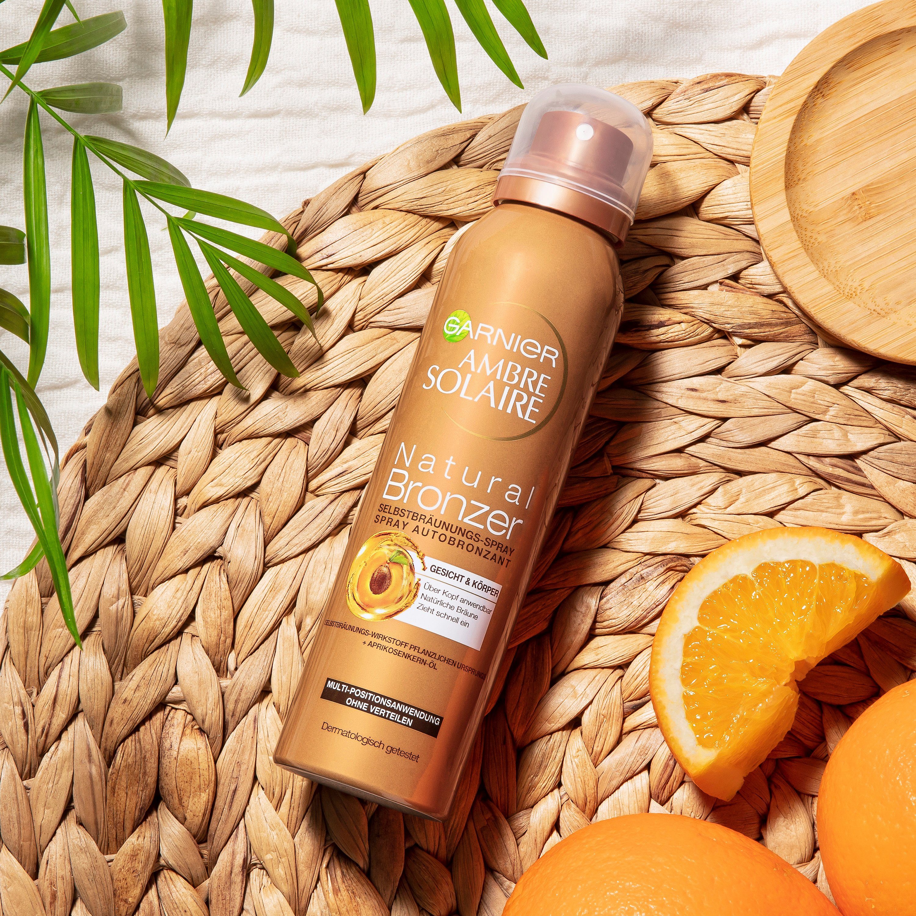 GARNIER Selbstbräunungsspray Ambre Solaire Natural Bronzer, mit einheitlicher und natürlich wirkender Bräune