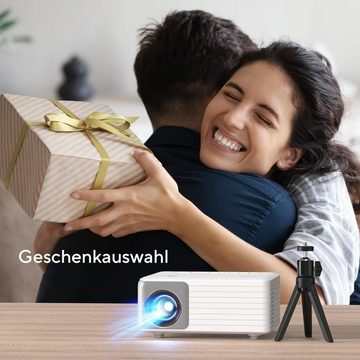 AKIYO WiFi Bluetooth 1080P Unterstützung Heimkino Portabler Projektor (120 lm, 1280*720 px, Kompatibel mit iOS, Android, PC, PS5, Xbox, Firestick)