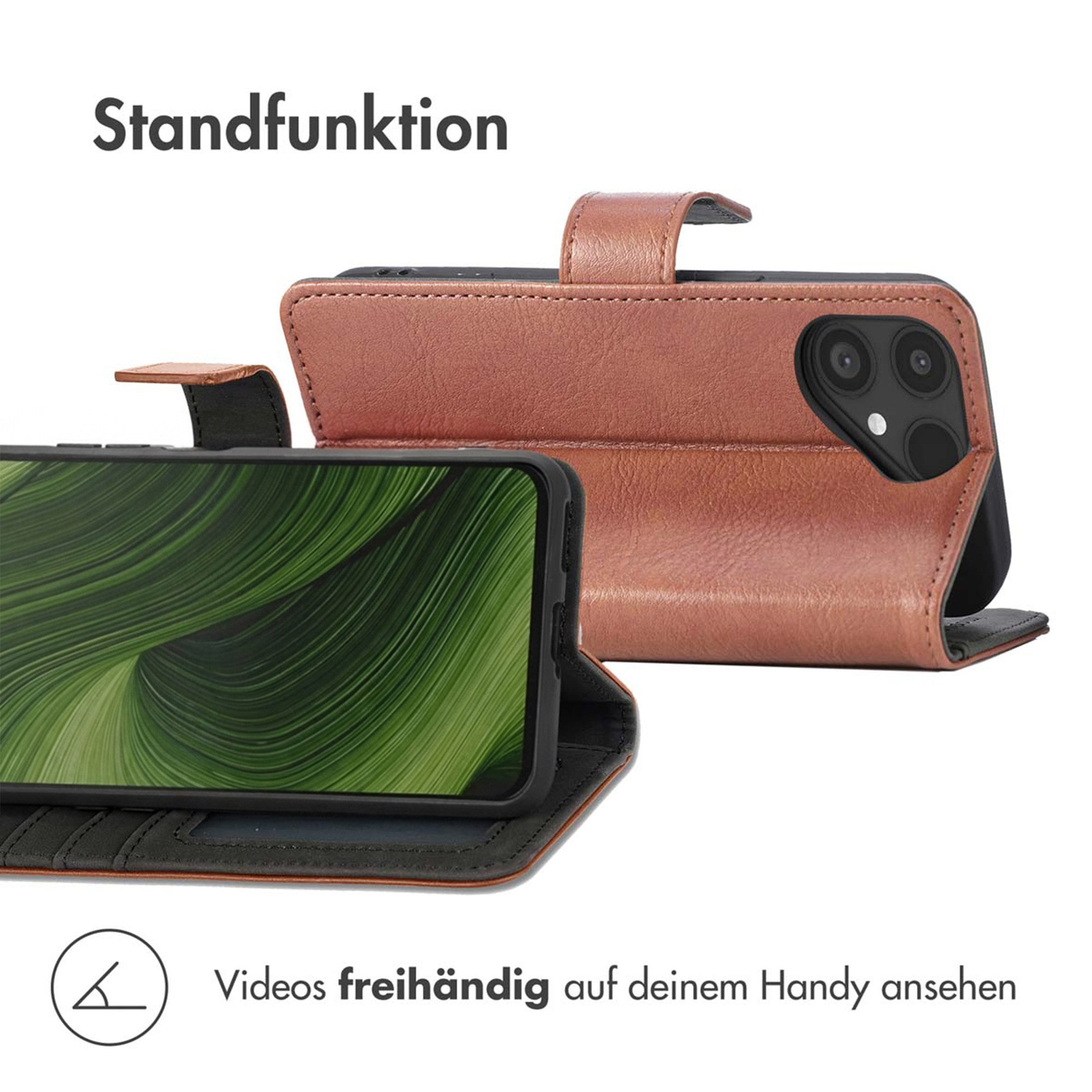 imoshion Smartphone-Mappe imoshion Luxuriöse Klapphülle Fairphone 6 / 6+ - Braun – Bild 3 von 5
