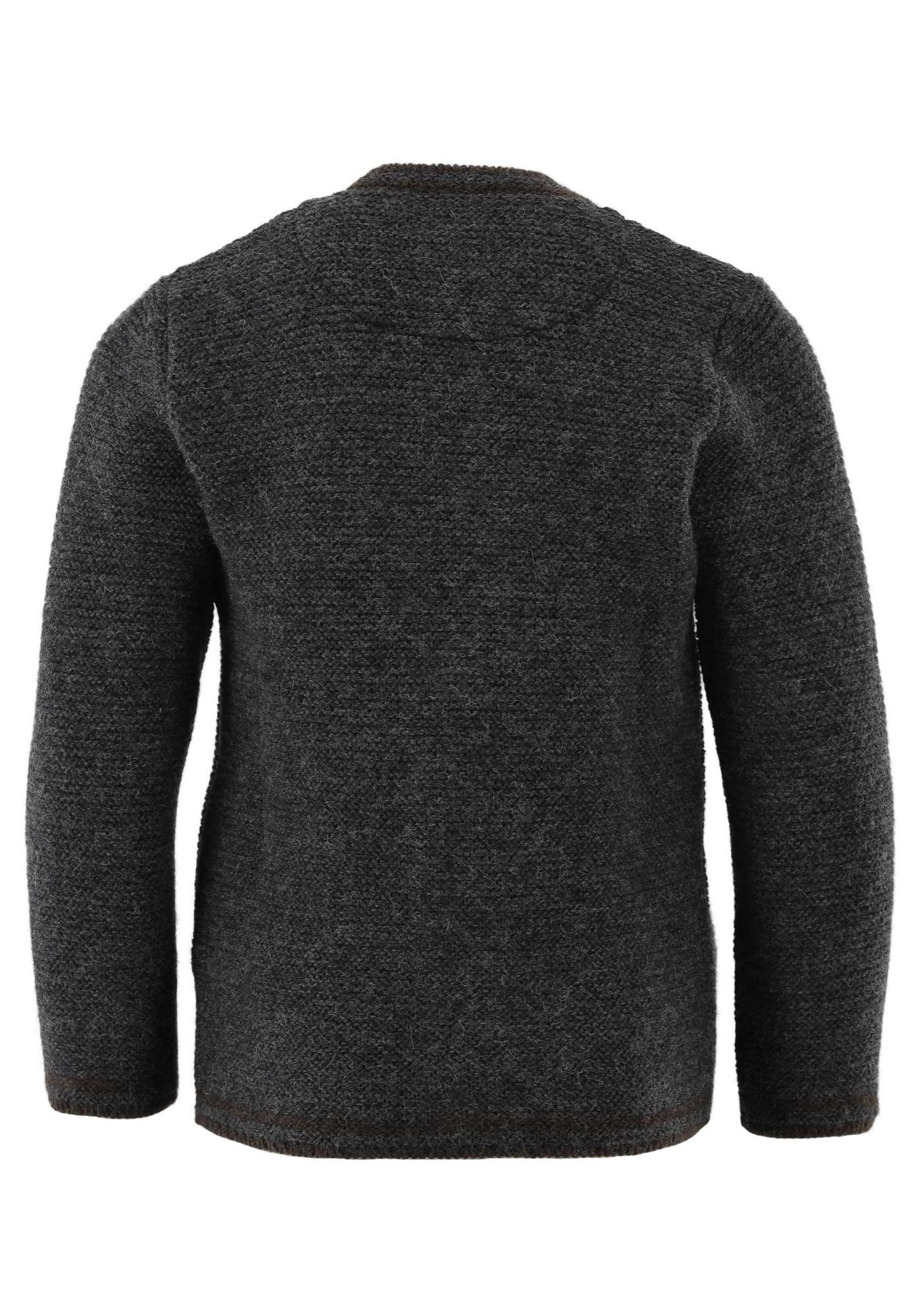 OS Trachten Strickjacke Ruruba Rundhalsausschnitt