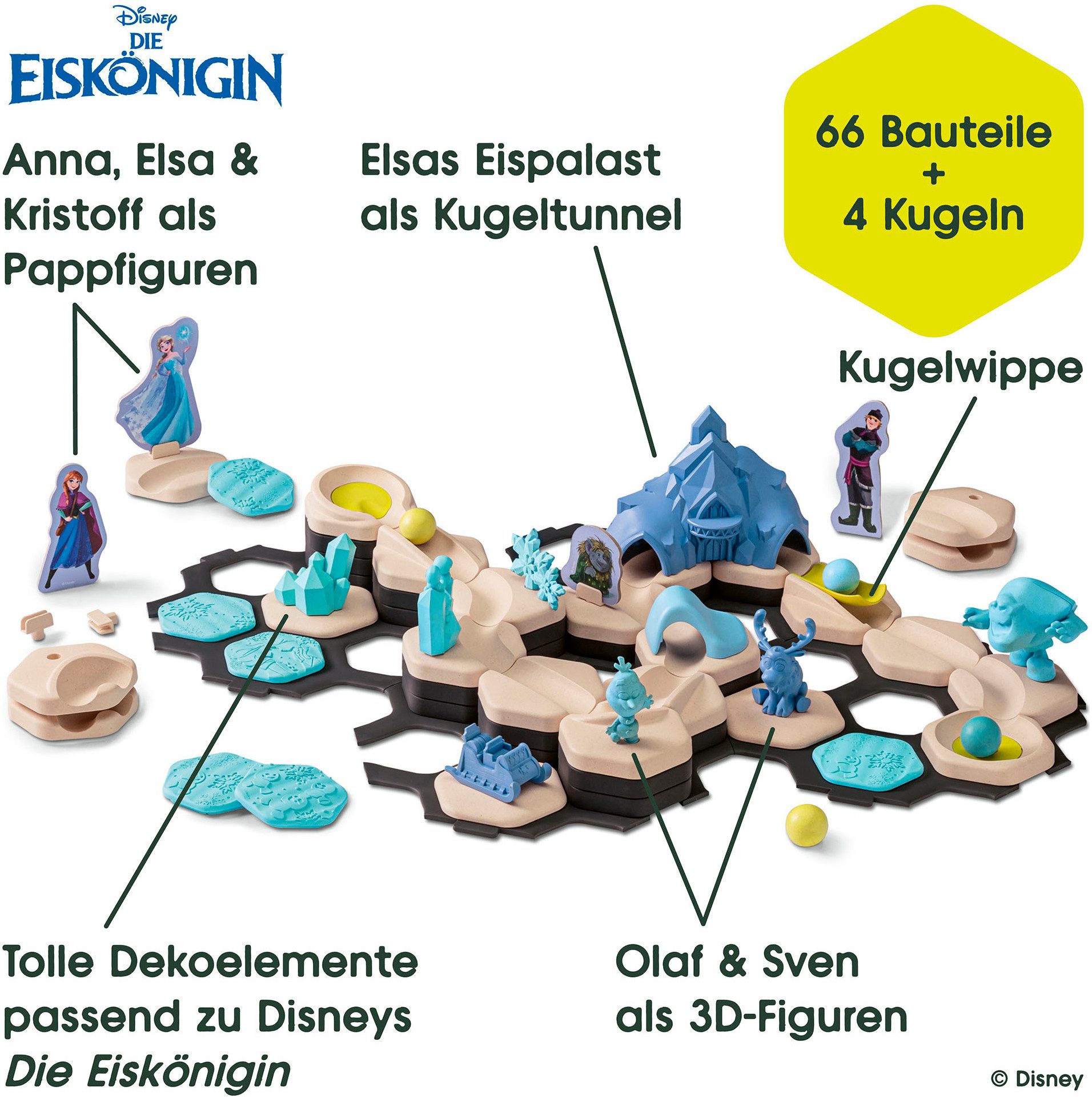 Ravensburger Kugelbahn-Bausatz GraviTrax Junior Starter Set Disney Frozen, Made in Germany