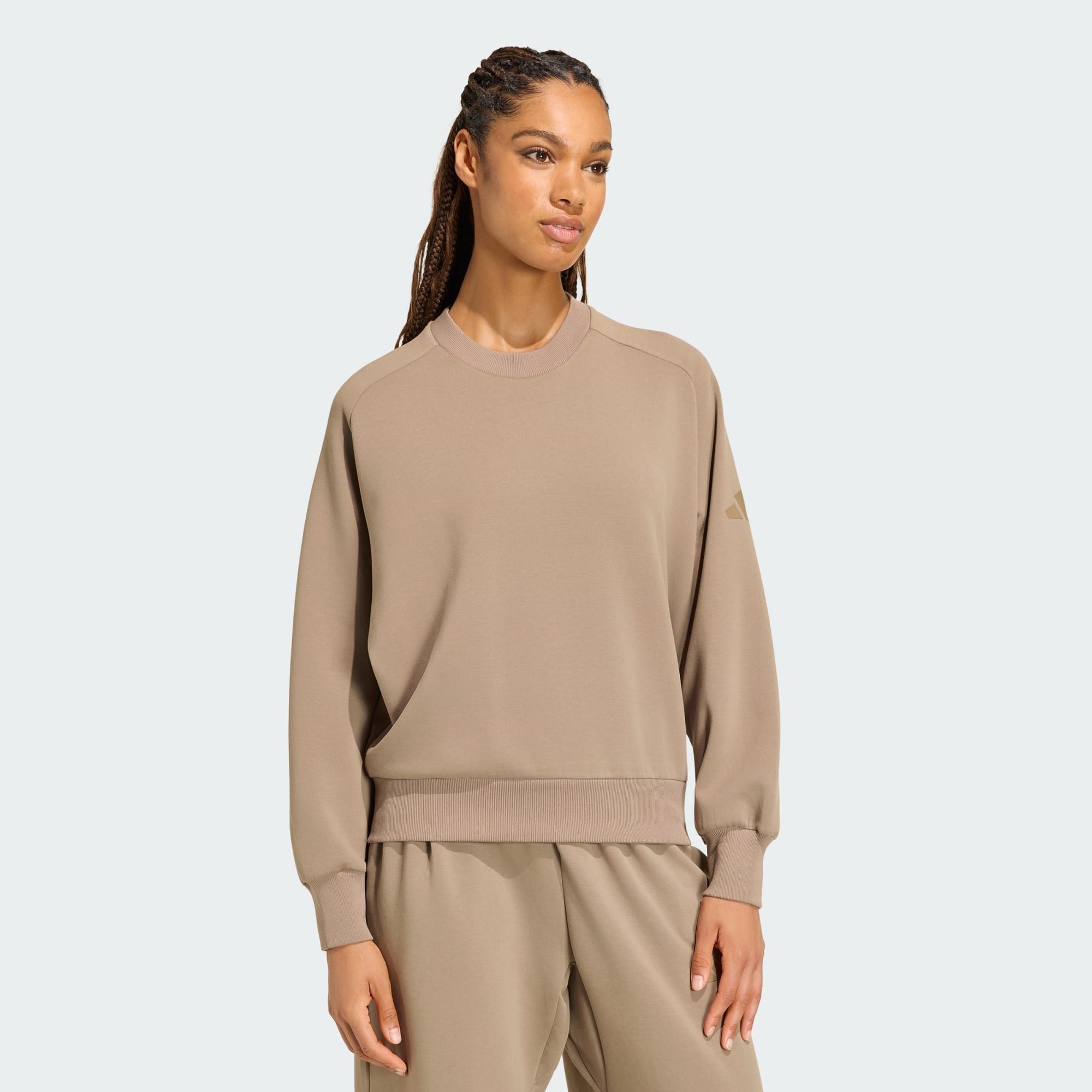 adidas Sportswear Sweatshirt SOFT LUX SWEATSHIRT, LOCKER GESCHNITTEN (1-tlg)