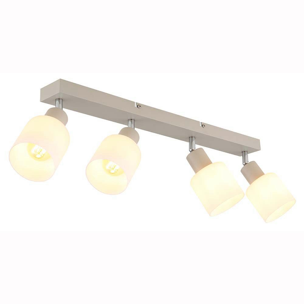 GLOBO LIGHTING Deckenspot, Leuchtmittel nicht inklusive, Strahlerleuchte Deckenstrahler Spotlampe sandfarben Glas beweglich