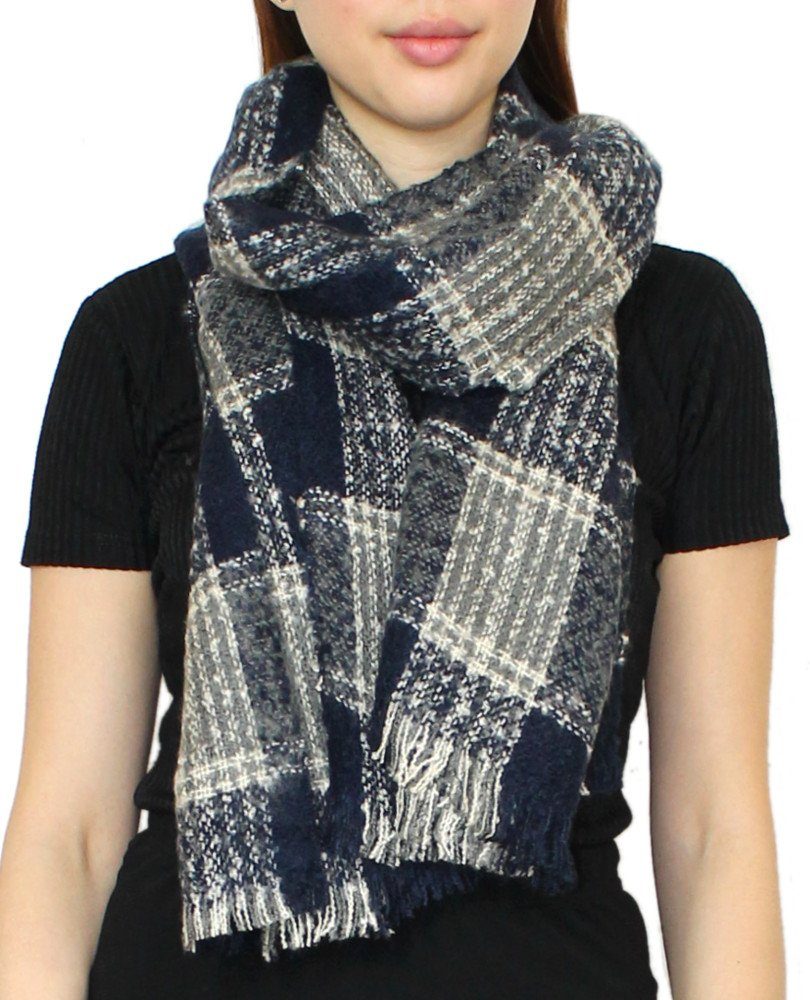 dy_mode XXL-Schal Damen Stola Schultertuch Übergroßer Schal Überwurf Kariert, in Karo Muster