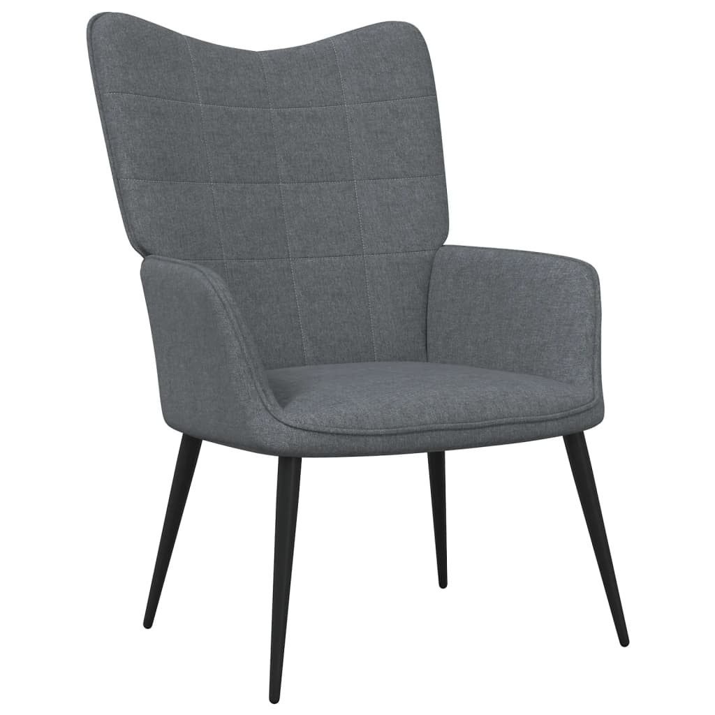 vidaXL Sessel Relaxsessel mit Hocker Dunkelgrau günstig online kaufen