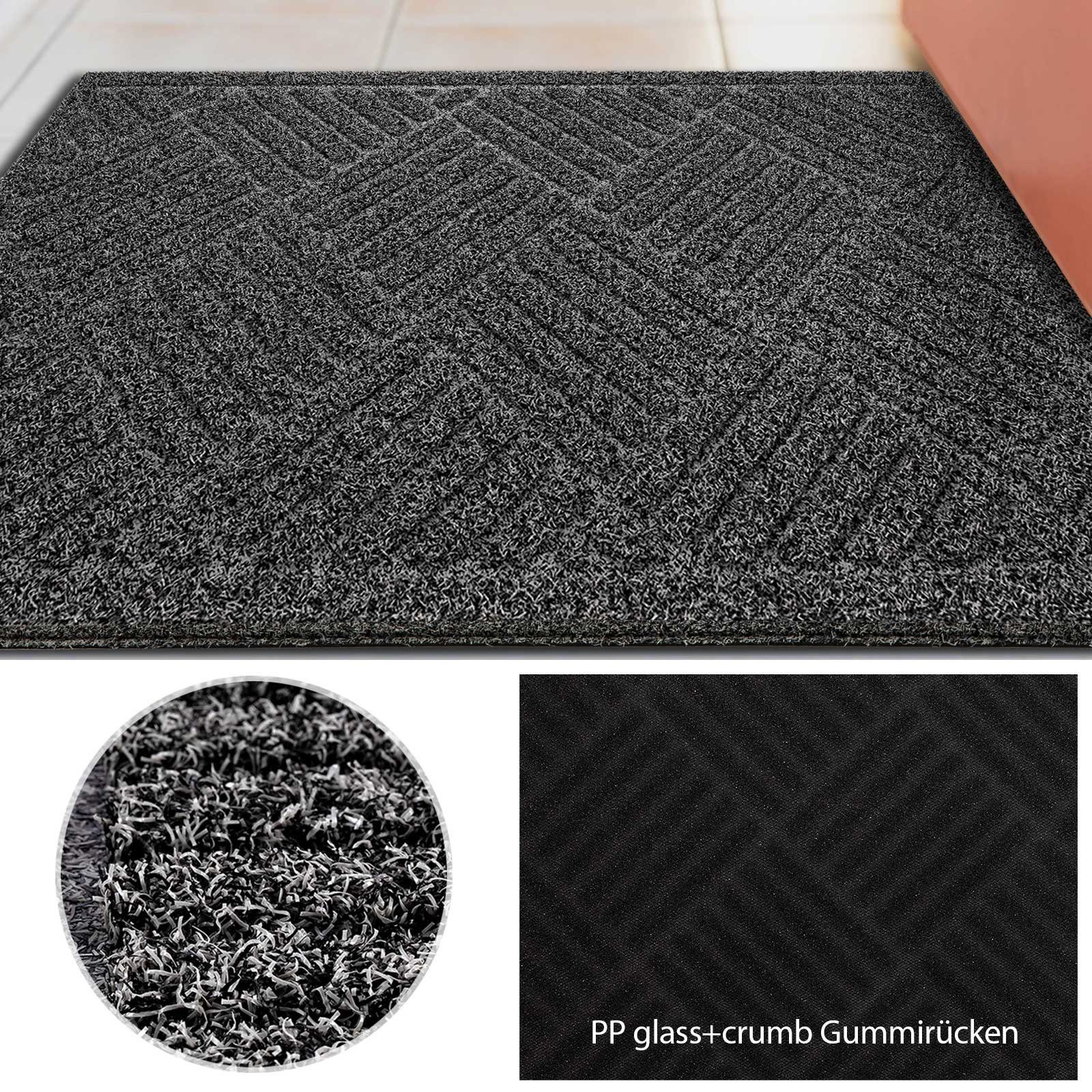 Karat Fußmatte Türmatte Road Anthrazit, Sauberlaufmatte, günstig online kaufen