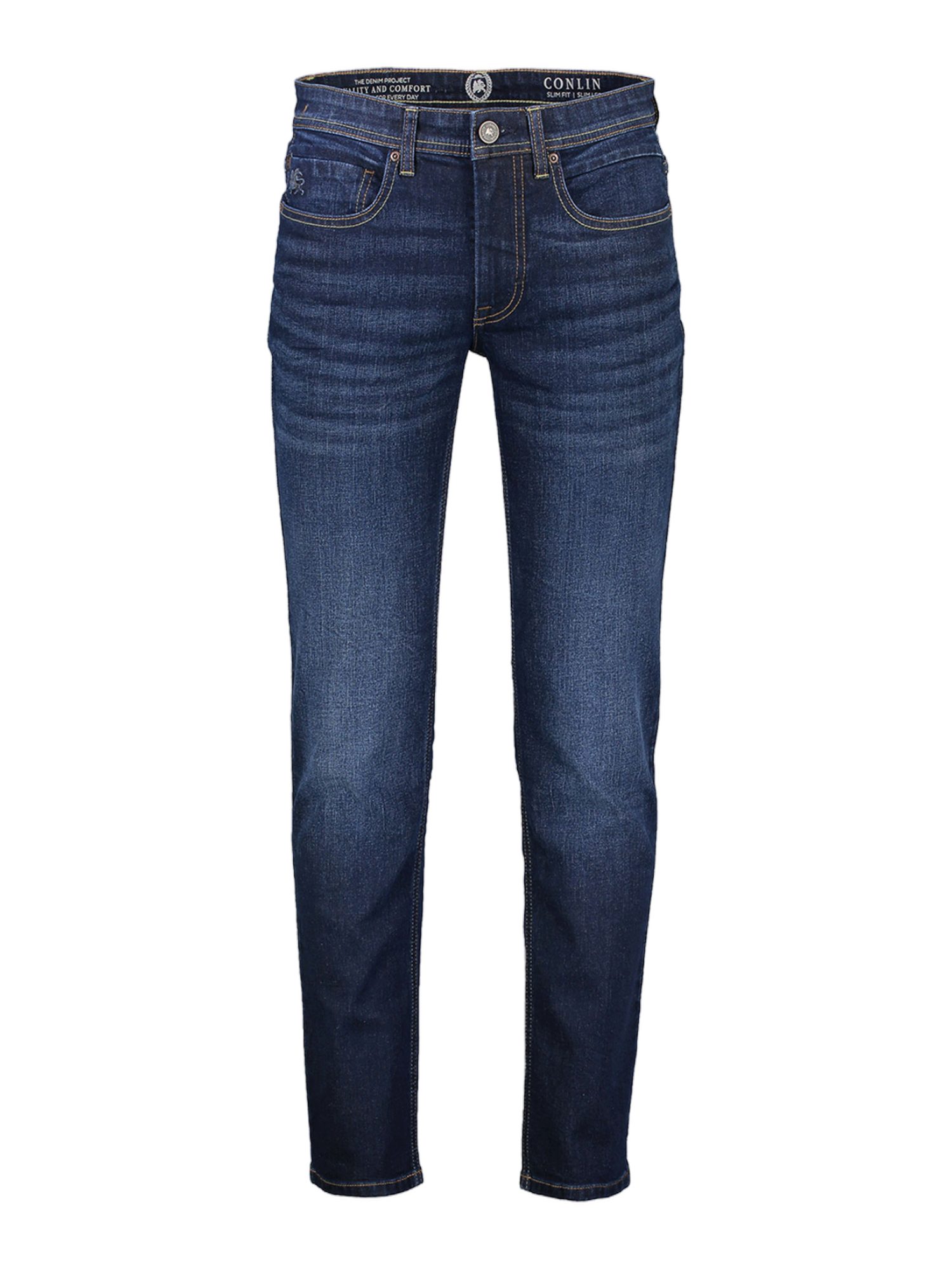 LERROS 5-Pocket-Jeans blau,Basic,Baumwolle,Unifarben,Slim Fit,Mittel